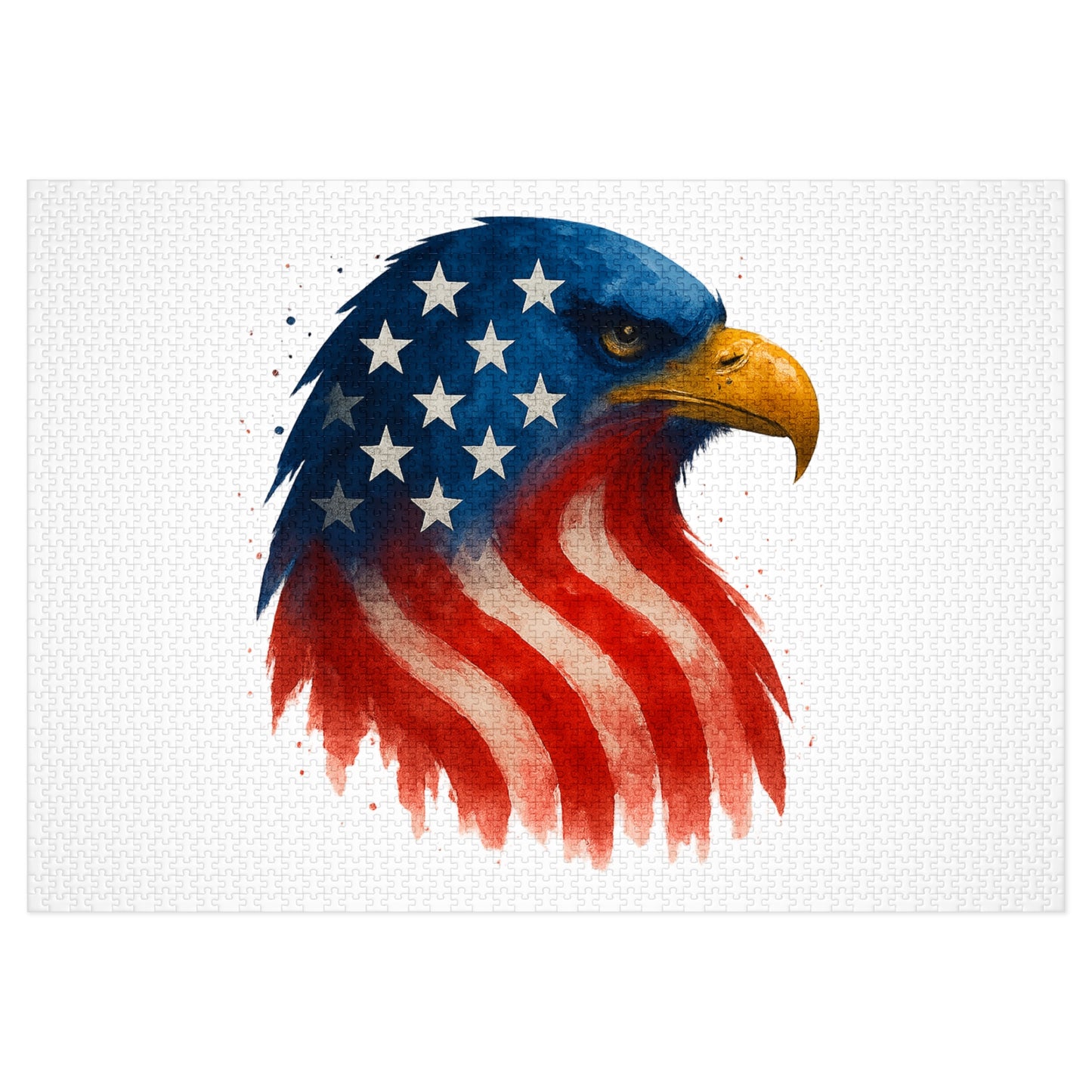 Patriotic Eagle Puzzle - 252 pc - 2000 pc Eagle Jigsaw in Tin, USA Family Game Night, Independence Day Gift, Educational Relaxation Decor