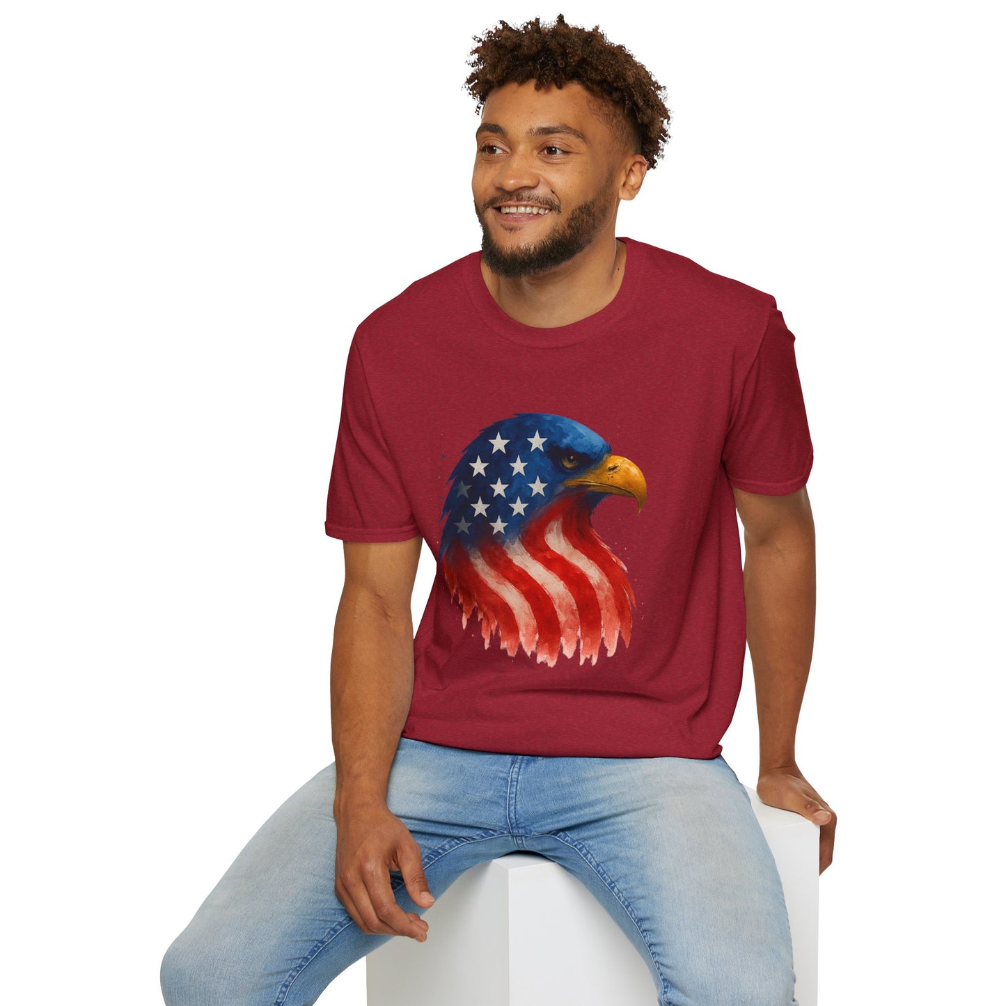 American Flag Eagle Shirt - 4th of July Patriotic Tee - USA Freedom T-Shirt - Independence Day Shirt - Bald Eagle Graphic Tee