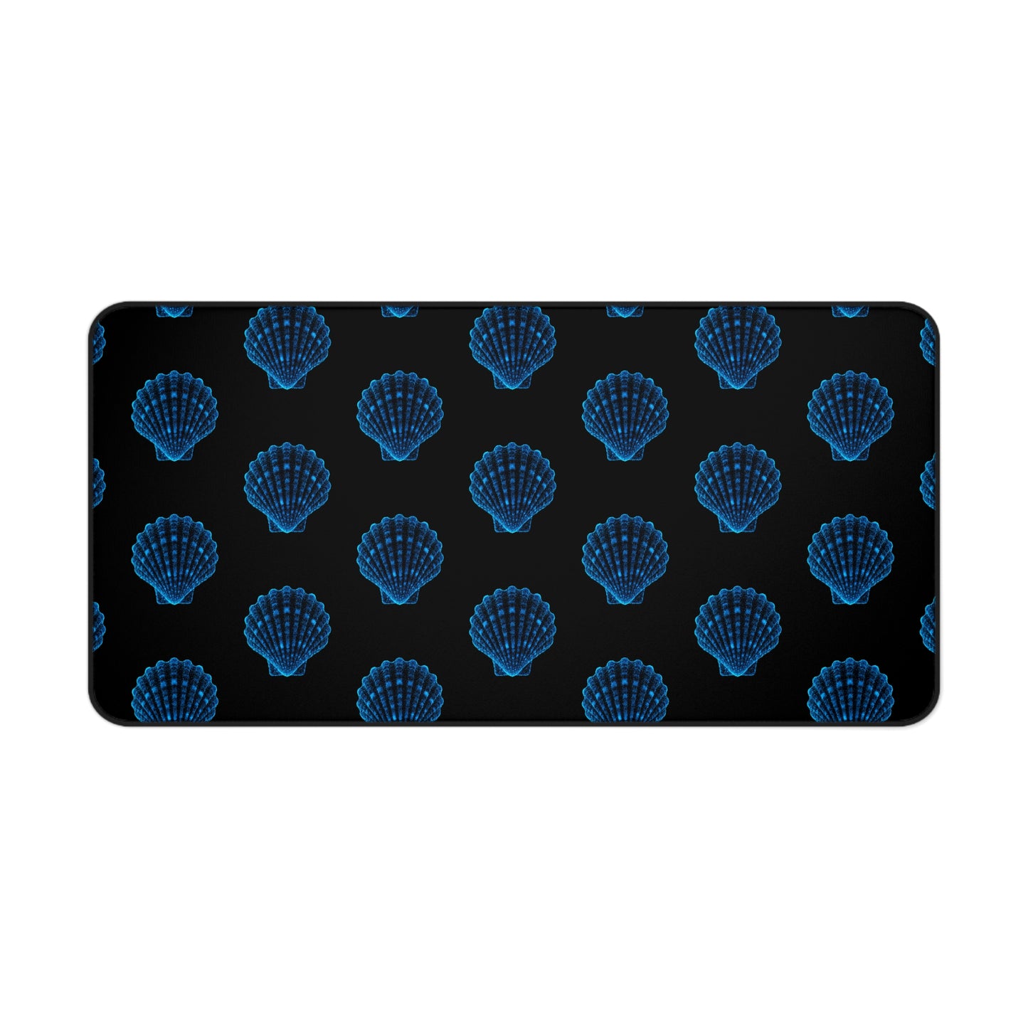 Desk Mat Bioluminescent SeaShells Mouse Pad for Ocean Lovers Nautical Decor Marine Mat
