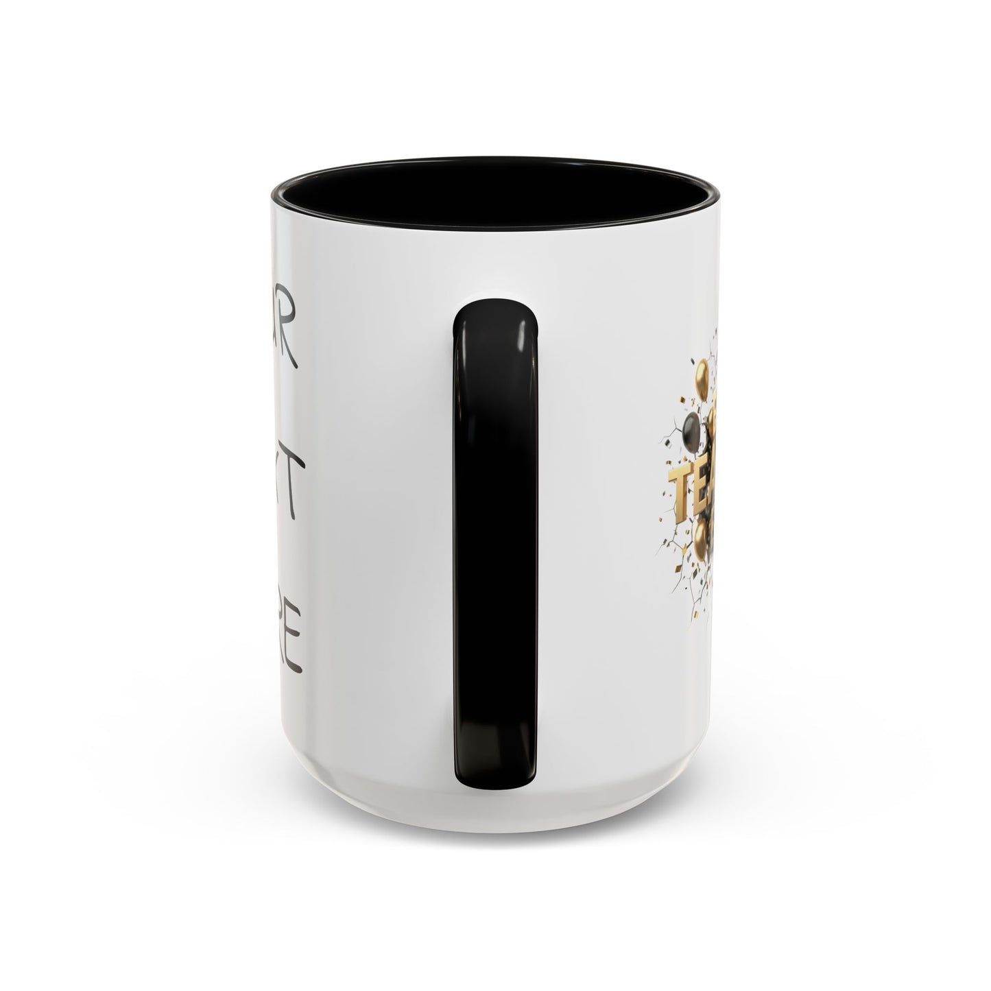 Personalized Teacher Mug, Best Teacher Ever Gift, Custom Educator Coffee Cup, 3D Gold Balloon Design, Teacher Appreciation Present