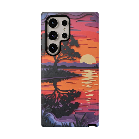 Samsung Galaxy Case - Colorful Paper Art Sunset