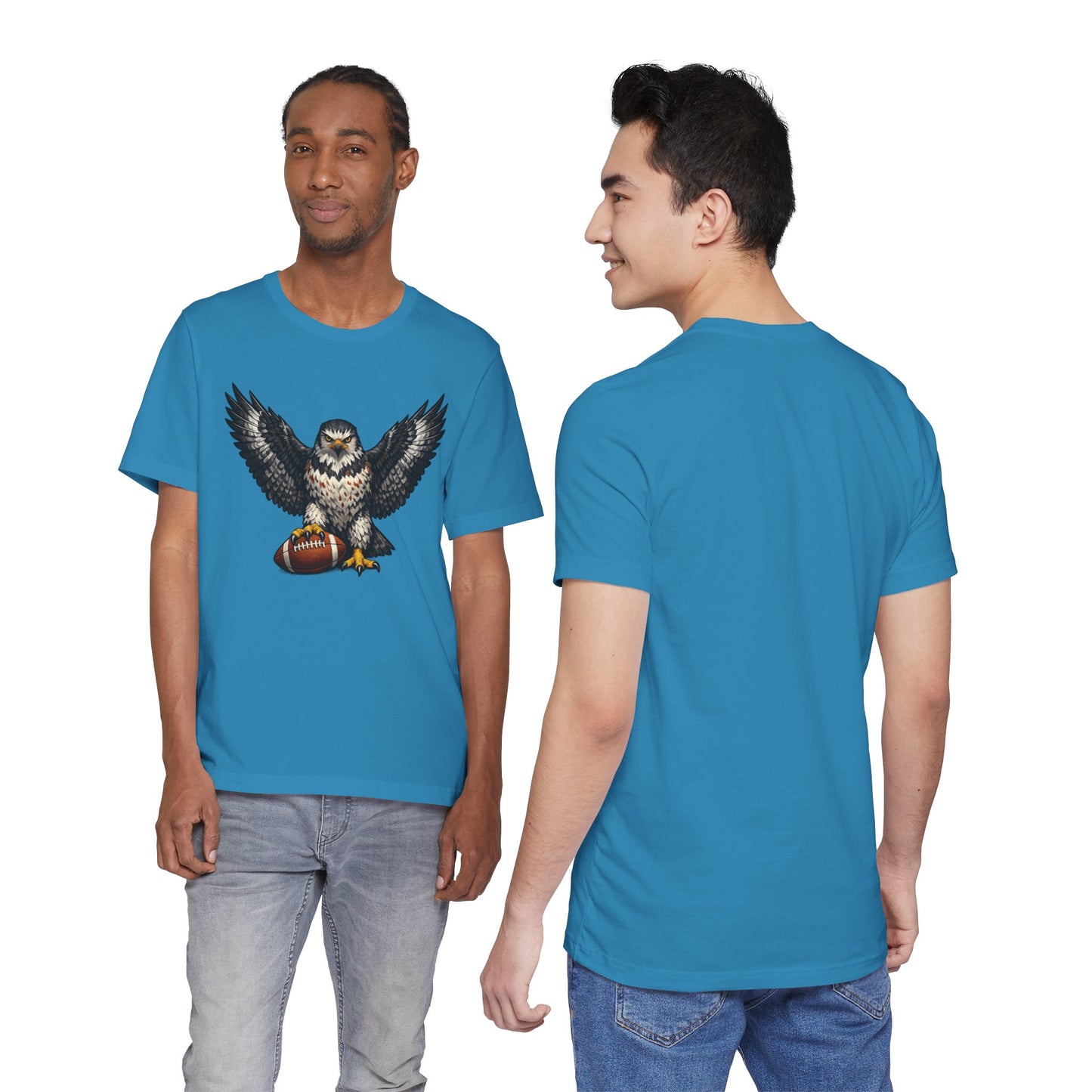 Hawk Football Shirt, Hawk Holding Football T Shirt, Hawk Mascot Tee, Football Bird Of Prey Shirt, Game Day Sports Tee, Hawk Fan Gift