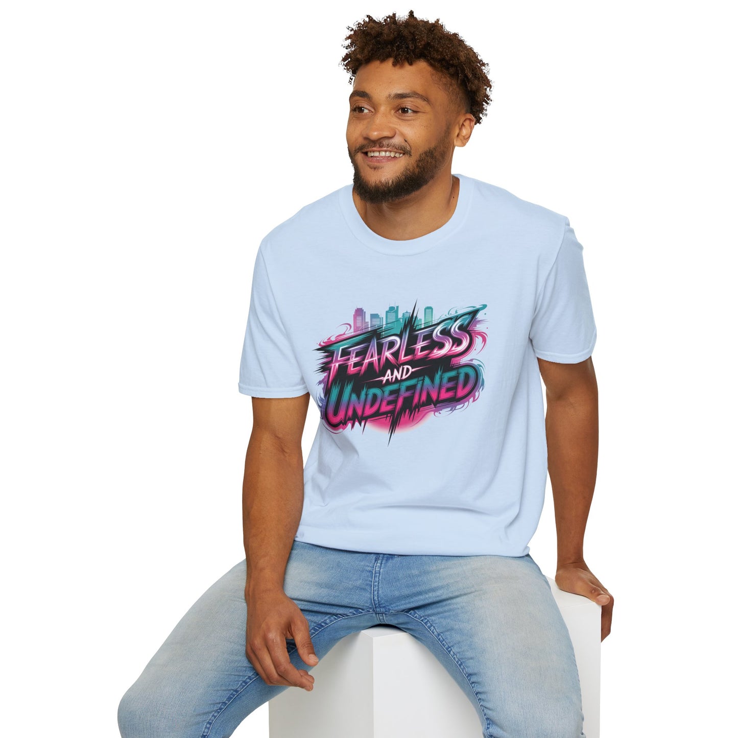Fearless And Undefined T-Shirt, KPop Anime Inspired Shirt, Bold Motivational Tee, Neon Graphic Top, Empowering Streetwear For Fans And Dreamers