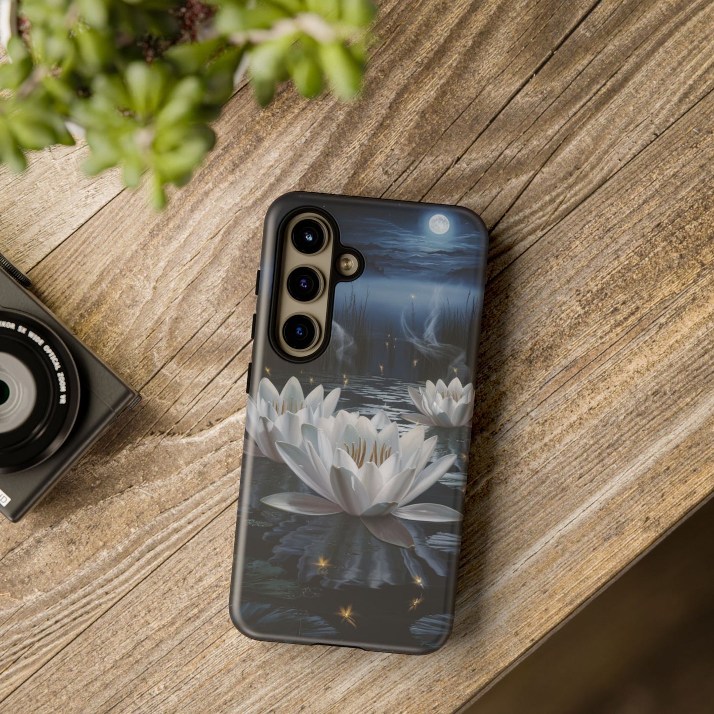 Samsung Galaxy Tough Case - Water Lillies Moonlit Sky Phone Cover