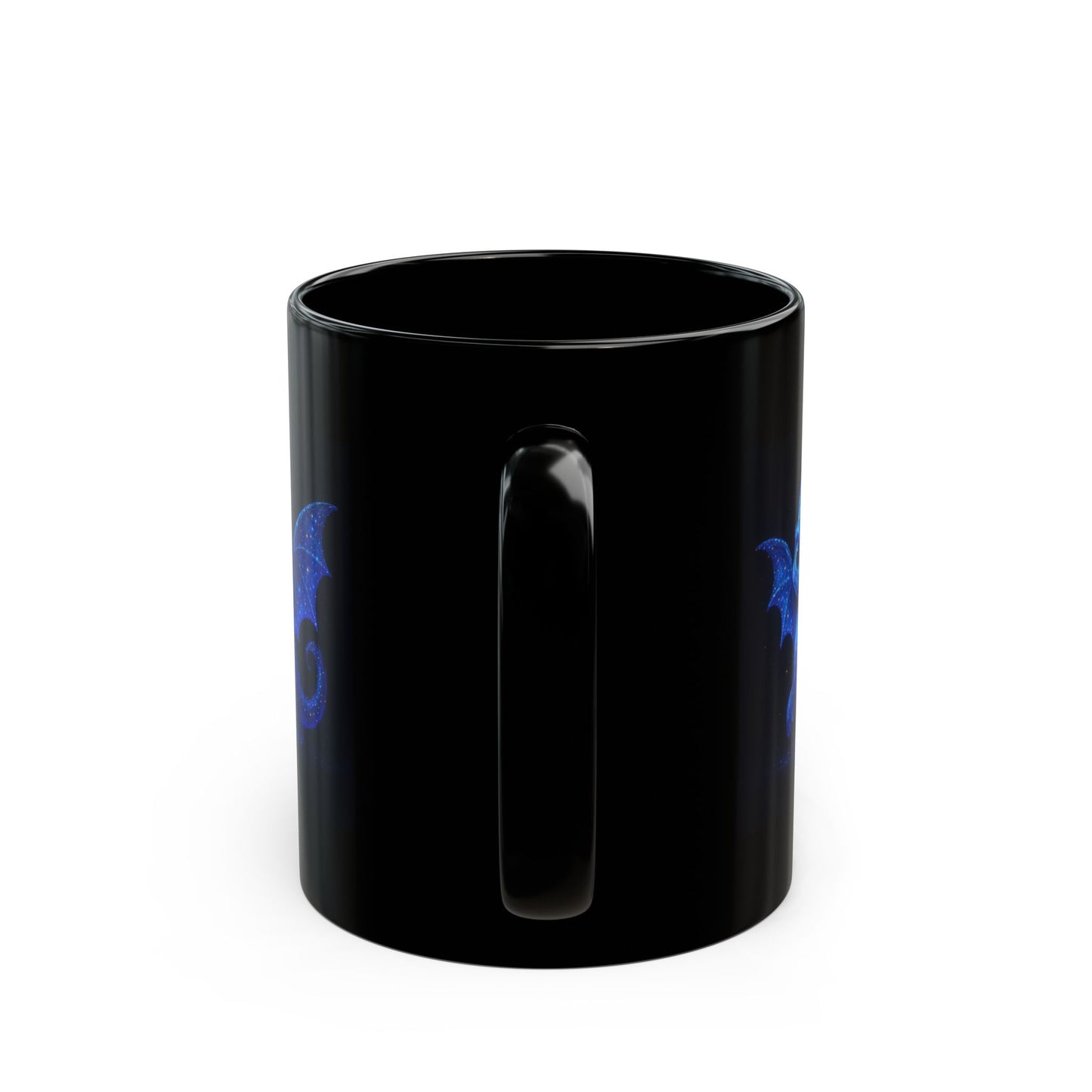 Galaxy Dragon Mug | Cute Fantasy Coffee Mug | Celestial Dragon Gift | Kawaii Dragon Cup | Magic Black Mug | Space Lover Gift Idea