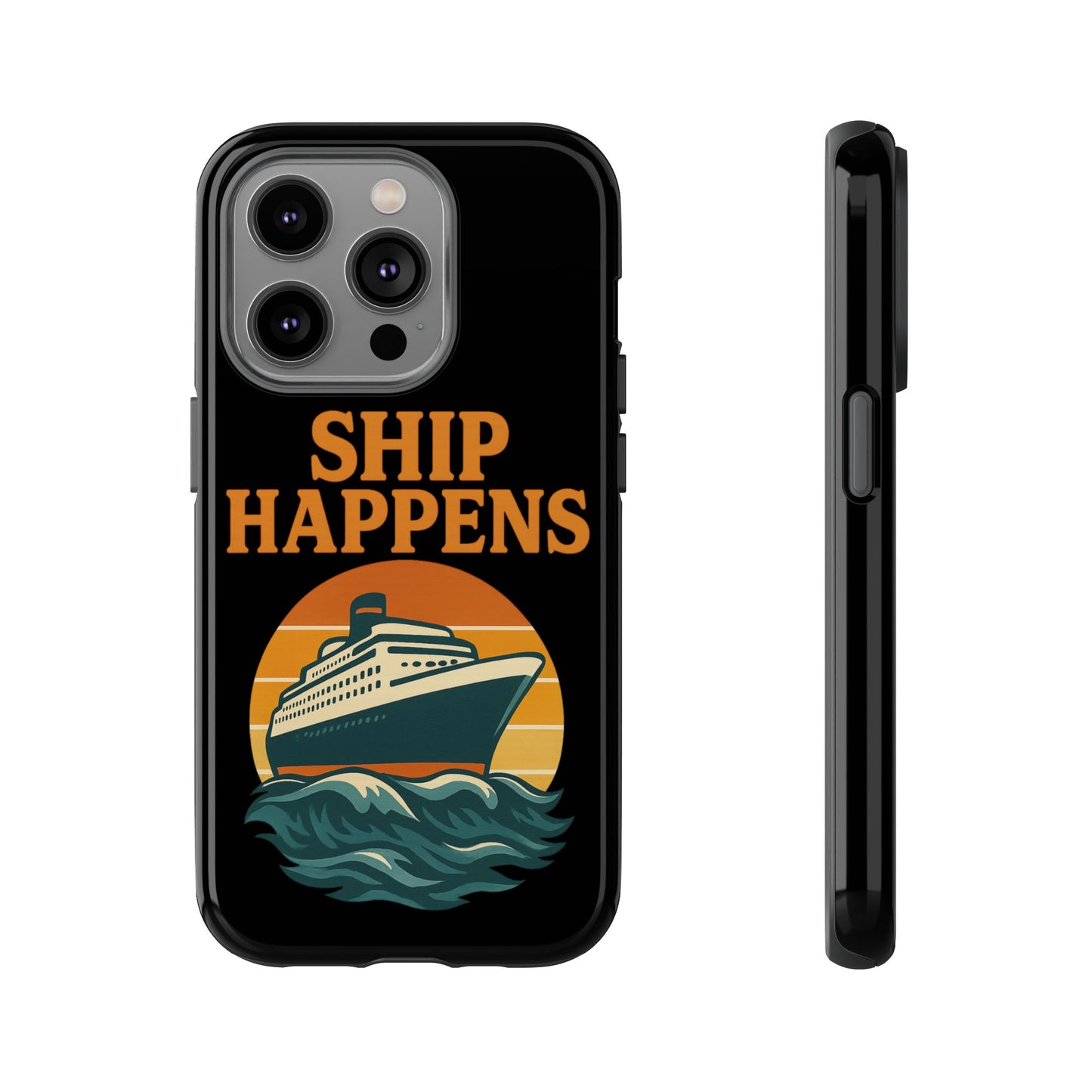 iPhone Case Ship Happens Sunset Cruise Case Gift for Travel Lovers Nautical Phone Case Cruise Accessory