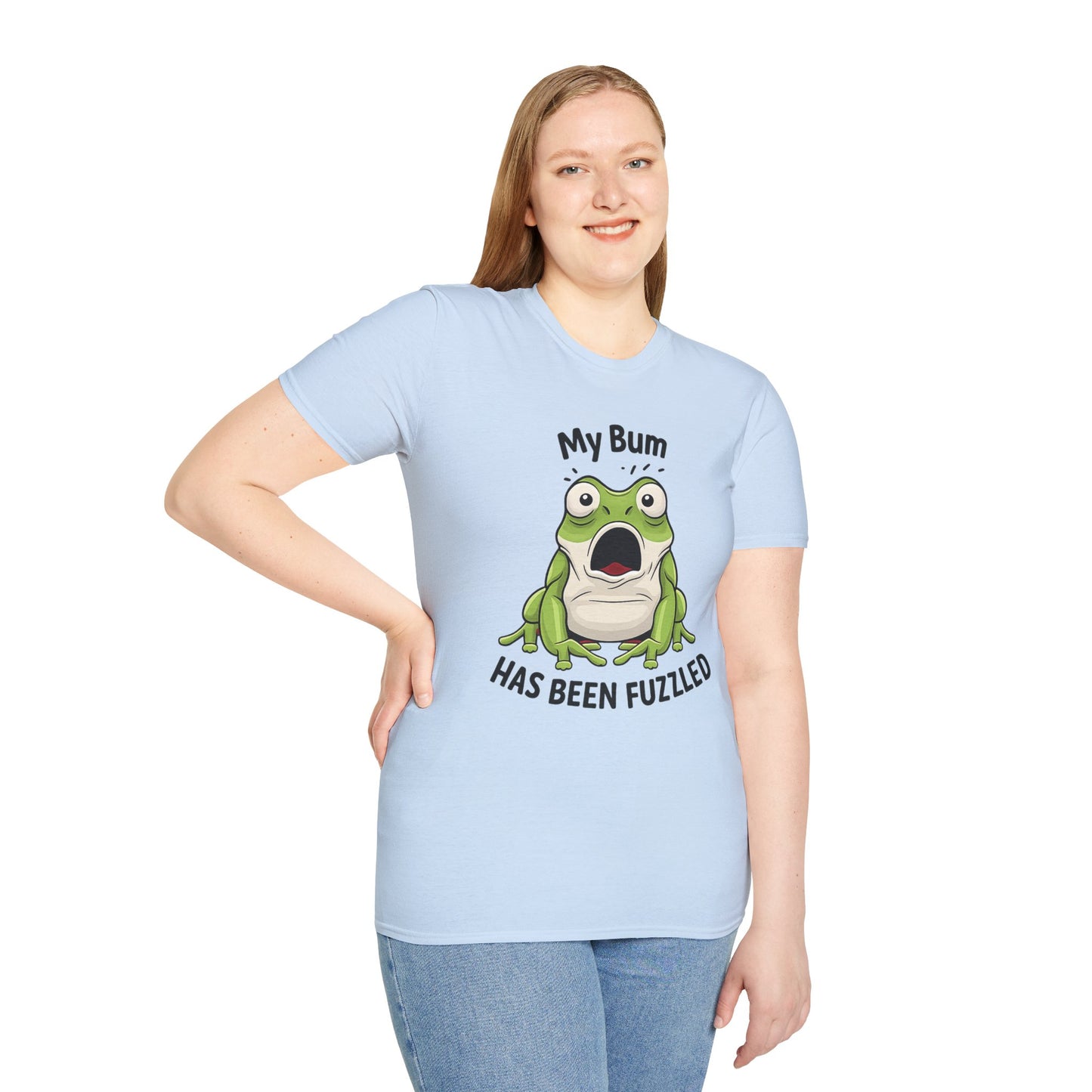 My Bum Has Been Fuzzled Shirt, Bumfuzzled Word Play Tee, Funny Frog T Shirt, Cute Shocked Frog Graphic Tee, Silly Humor Gift