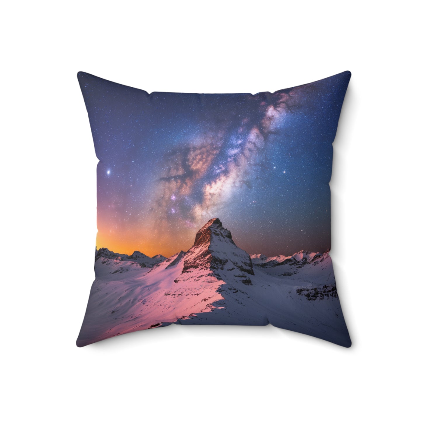 Mountain Galaxy Decorative Pillow - Cozy Home Accent for Stargazers