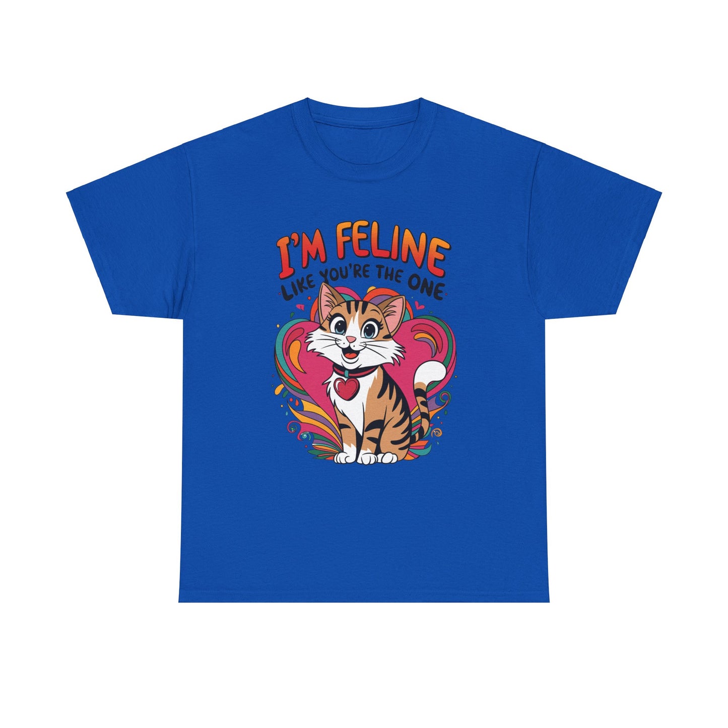 Valentines Cat Tee - Unisex Heavy Cotton
