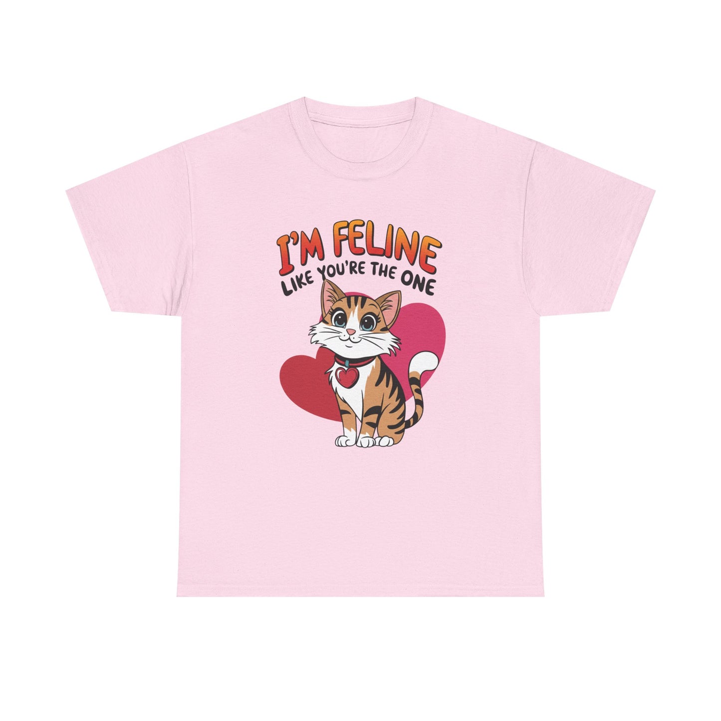 I’m Feline Like You’re The One Shirt, Cute Cat Valentine Tee, Funny Cat Love Graphic TShirt, Romantic Gift For Her Him, Cat Pun Shirt