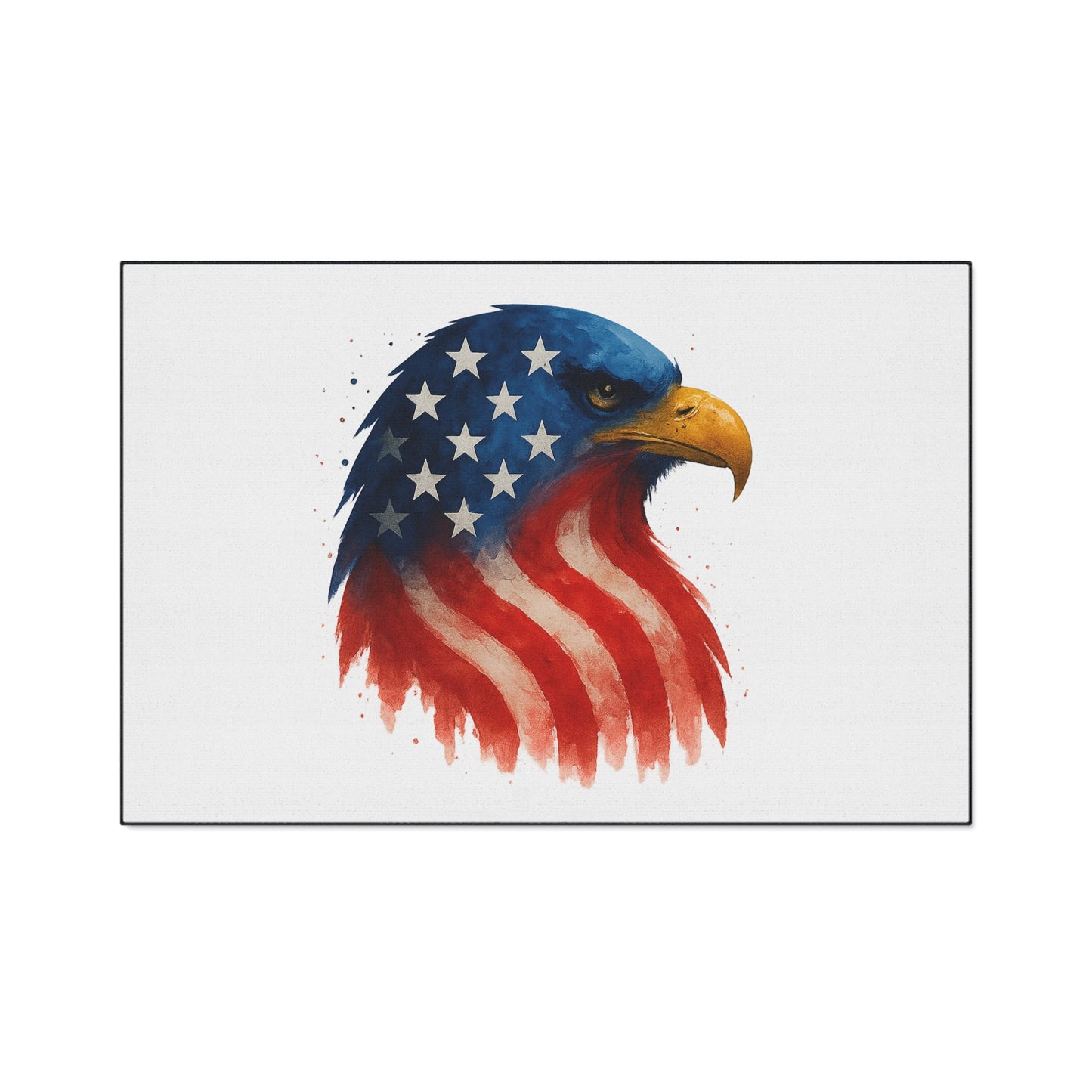Patriotic Eagle Floor Mat - USA Flag Heavy Duty Entry Rug, Americana Welcome Mat for Porch, 4 July, Veteran Gift, Indoor Outdoor US Decor