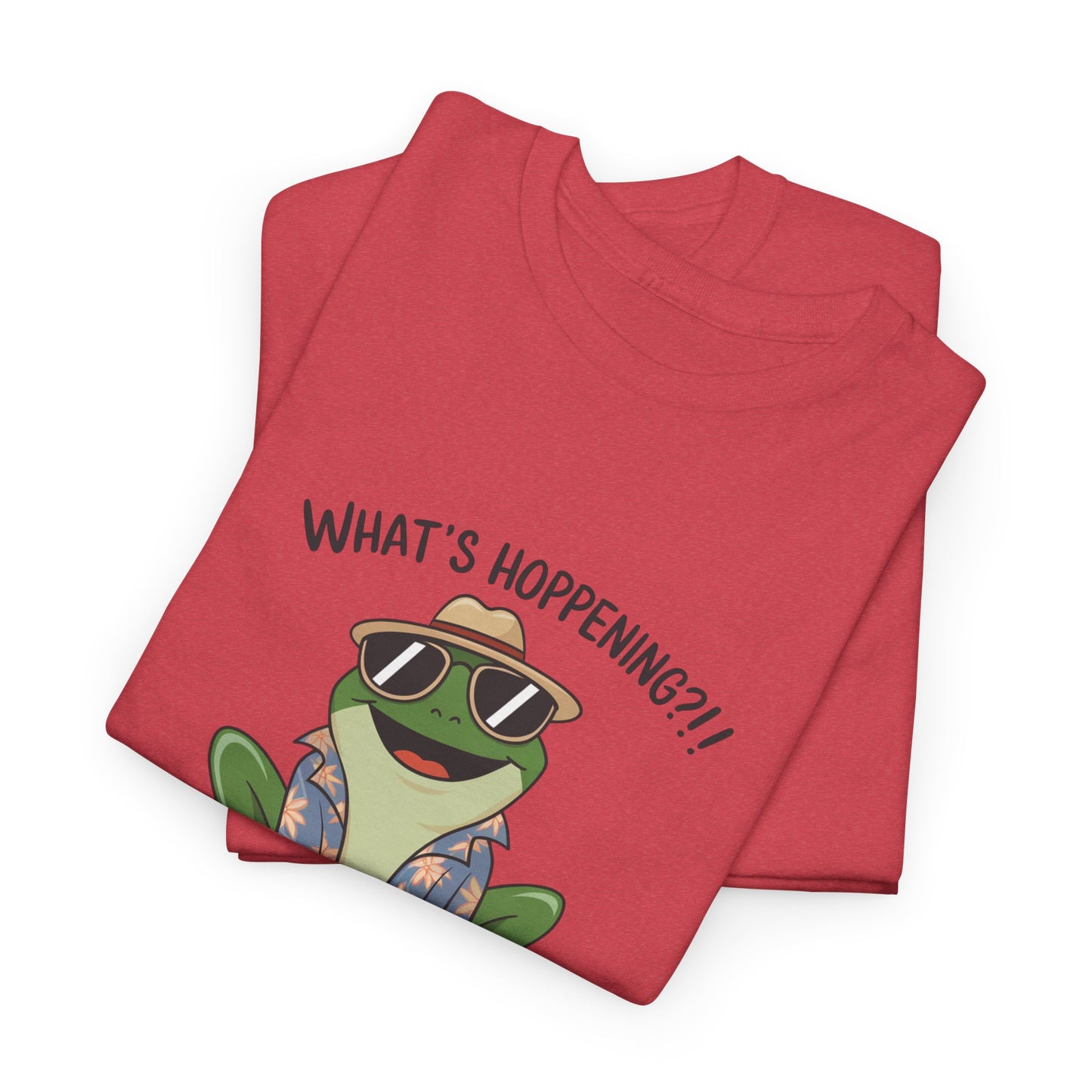 Funny Frog Shirt | What’s Hoppening T-Shirt | Cool Frog Graphic Tee | Amphibian Dad Joke Shirt | Cottagecore Animal Lover Gift