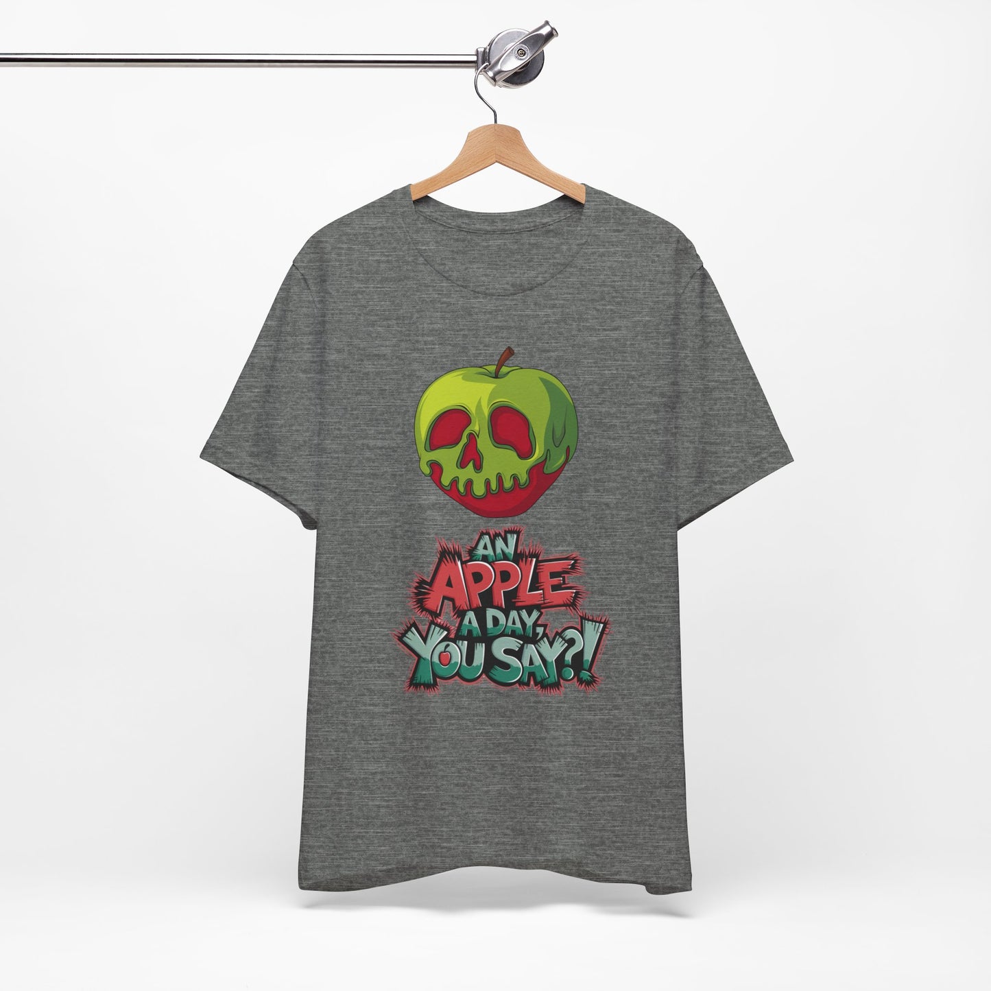 Funny Apple Skull Shirt – An Apple A Day You Say? – Grunge Fruit Tee – Y2K Nostalgia T‑Shirt – Gift for Fruit Lovers