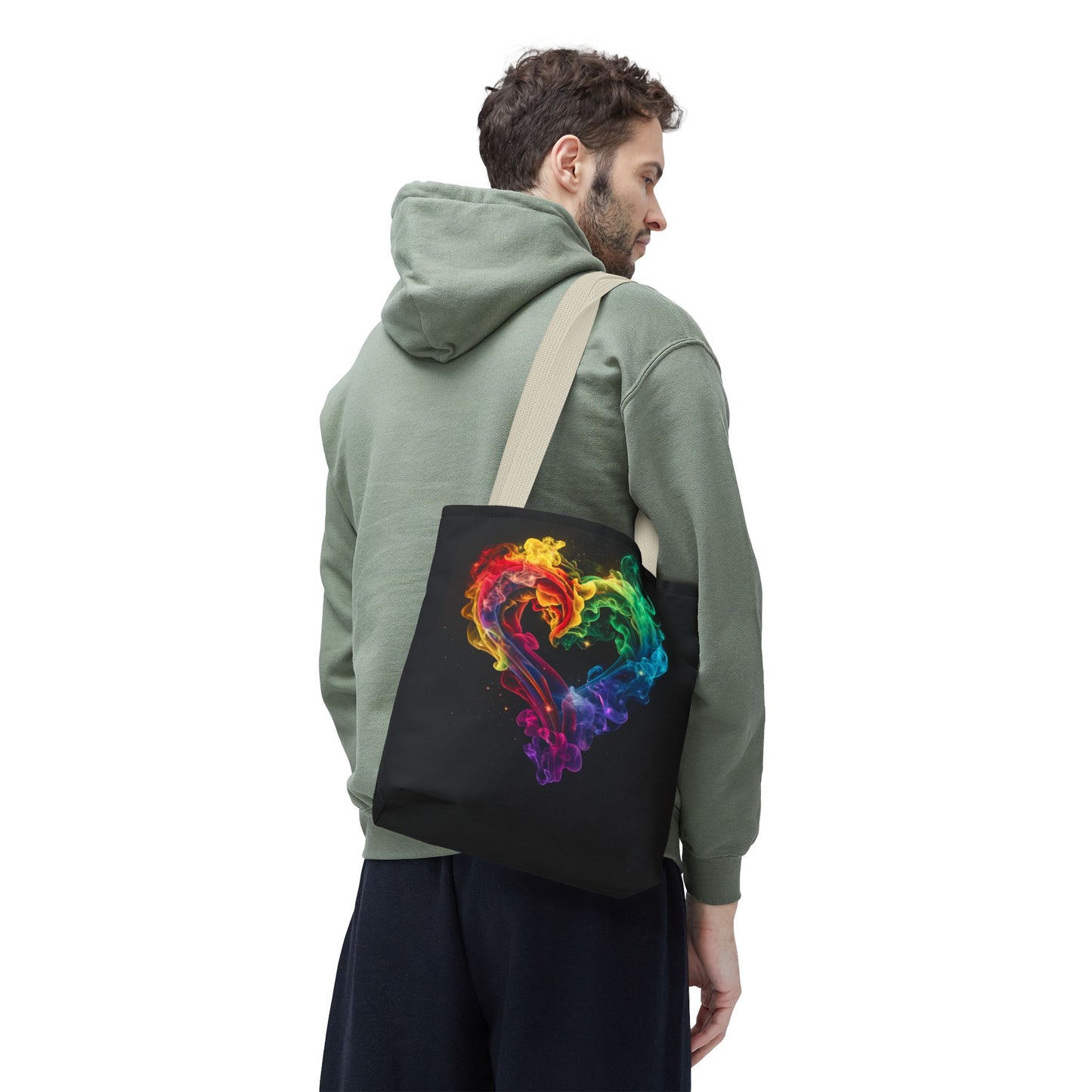 Colorful Smoke Heart Tote