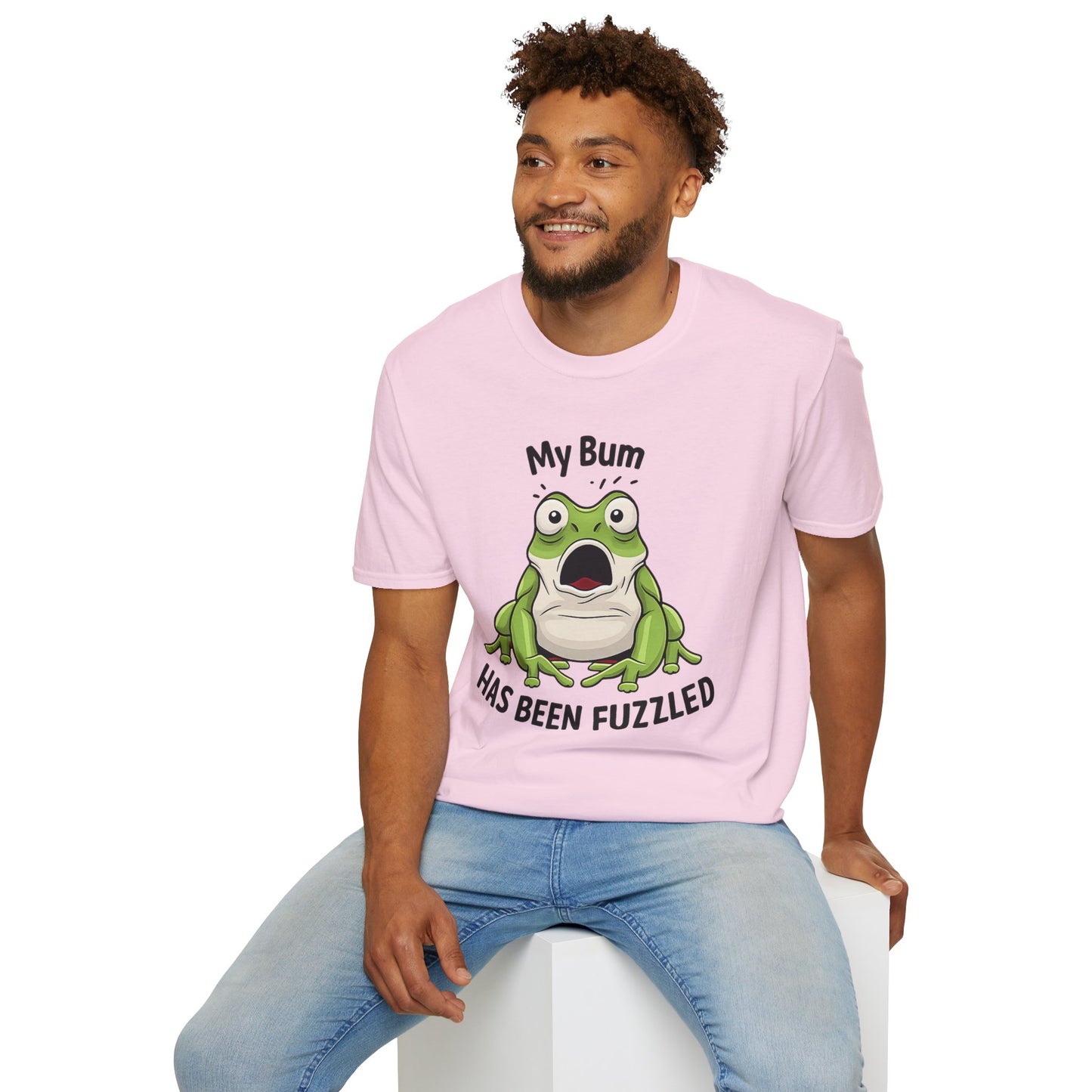 My Bum Has Been Fuzzled Shirt, Bumfuzzled Word Play Tee, Funny Frog T Shirt, Cute Shocked Frog Graphic Tee, Silly Humor Gift