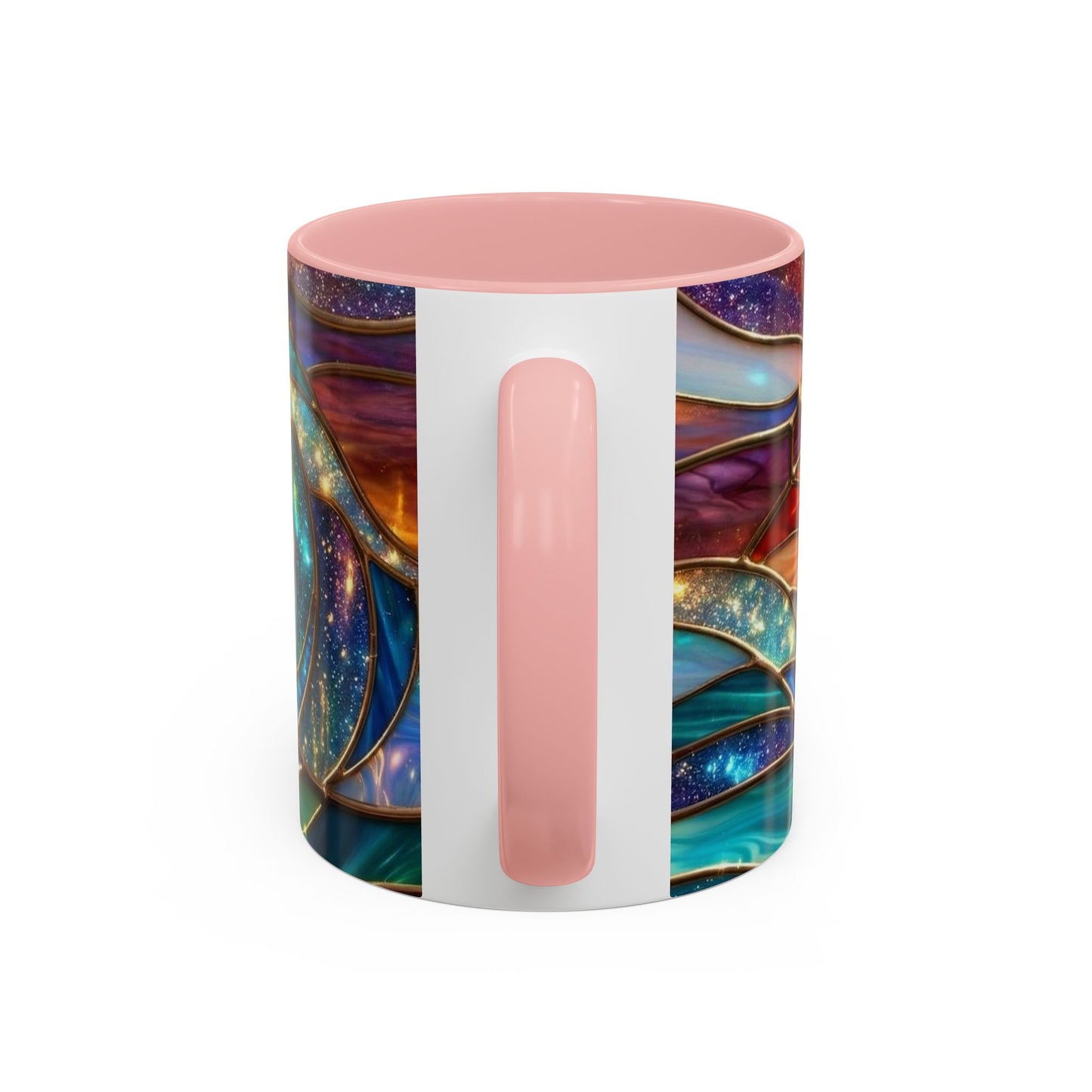 Stained Glass Wave Mug, Cosmic Ocean Coffee Cup, Celestial Sunrise Tea Mug, Surfer Beach Decor Gift, Starry Sea Art, Ocean Lover Cup