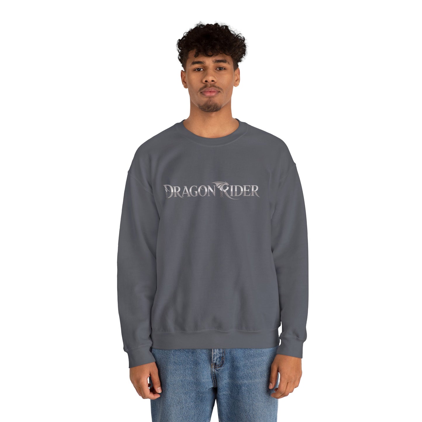 Dragon Rider Sweatshirt | Unisex Fantasy Gamer Crewneck | Nerdy Cozy Mythical Gift | Medieval Dragon Pullover | Geek Cosplay Style