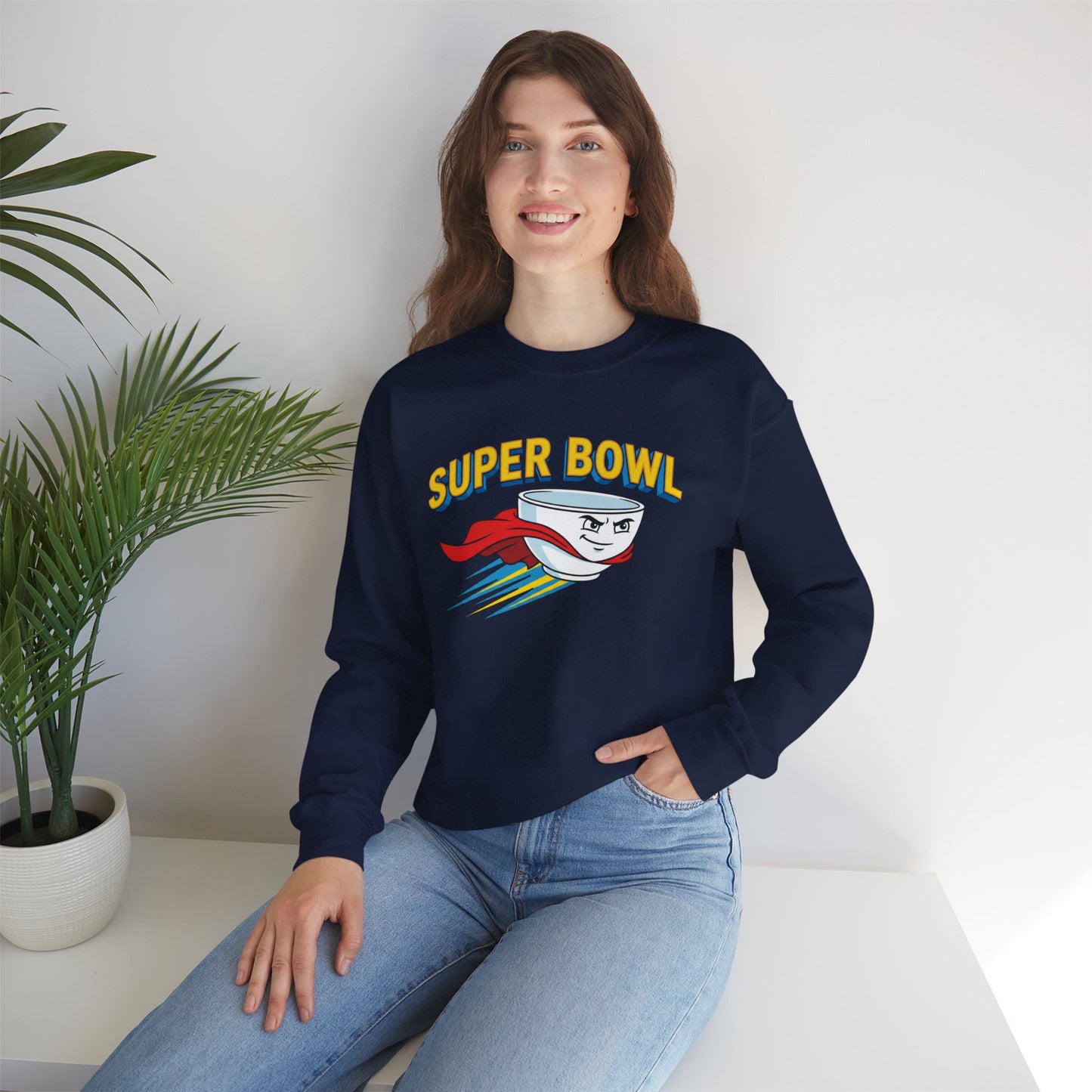 Super Bowl Sweatshirt, Funny Super Bowl Shirt, Football Party Sweatshirt, Game Day Crewneck, Bowl Pun Sweatshirt, Unisex Graphic Crew