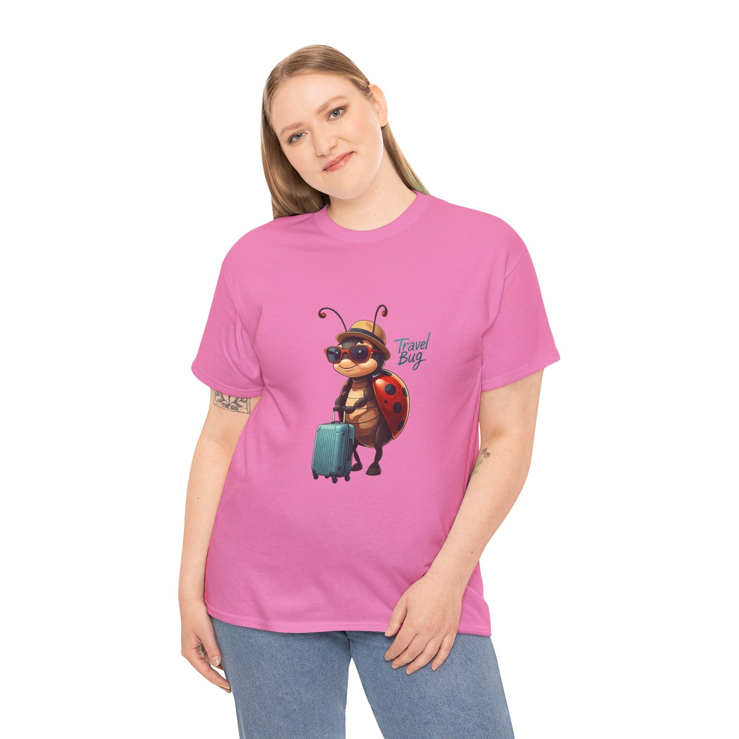 Travel Bug T-Shirt – Cute Ladybug Travel Tee | Funny Wanderlust Shirt for Travel Lovers | Unisex Graphic Tee Gift for Adventurers