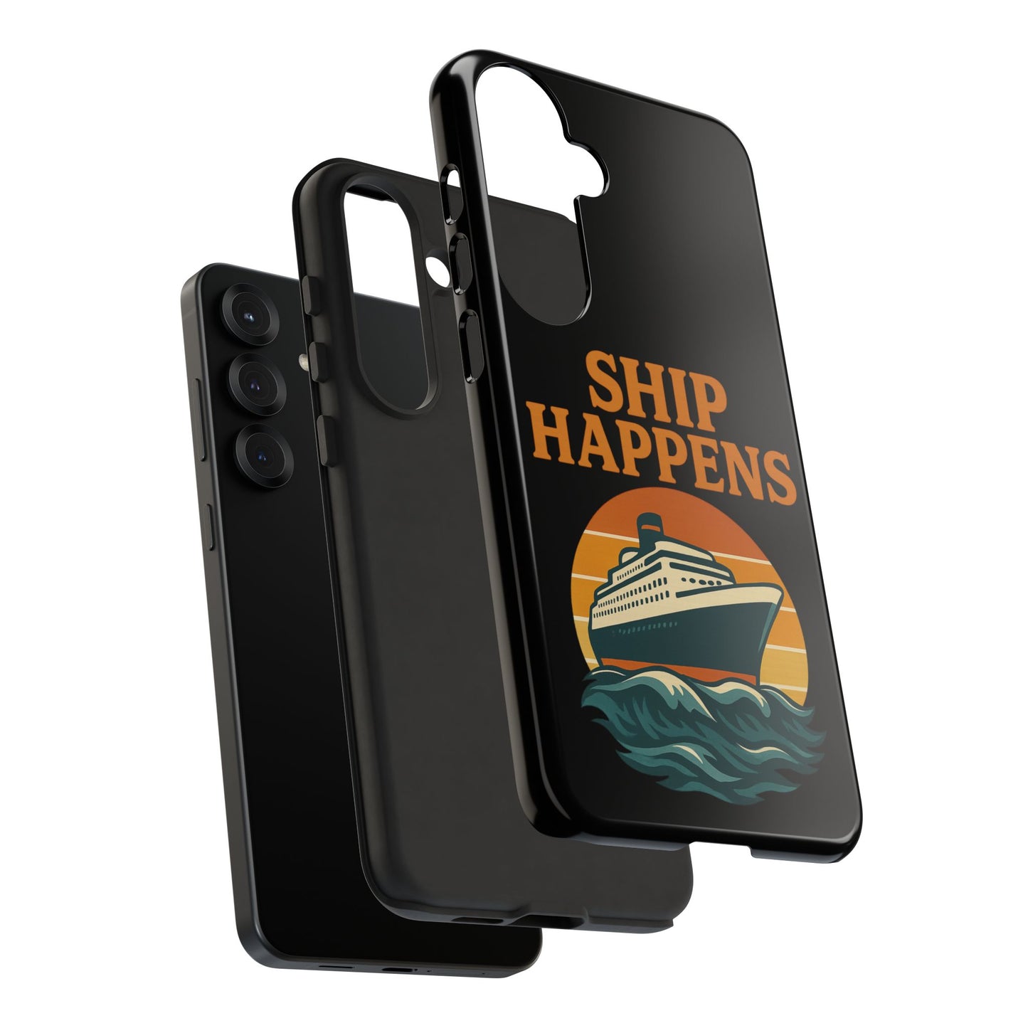 Samsung Case - Ship Happens Sunset Cruise Ship Nautical Phone Case Travel Accessory Gift for Travel Lovers Cruise Case