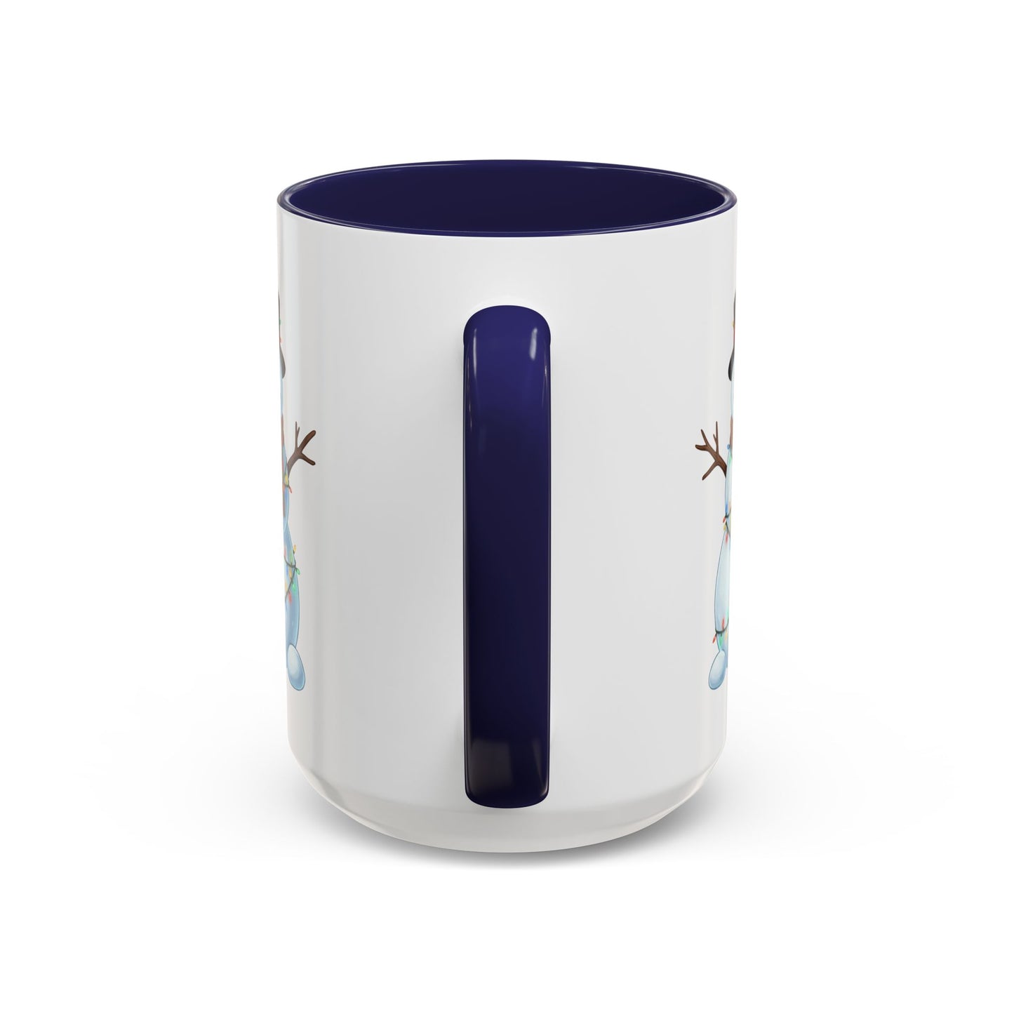 Snowman Christmas Mug, Snowman Wrapped in Lights Mug, Holiday Coffee Cup, Cute Winter Snowman Cup, Christmas Gift Mug, Xmas Cocoa Mug