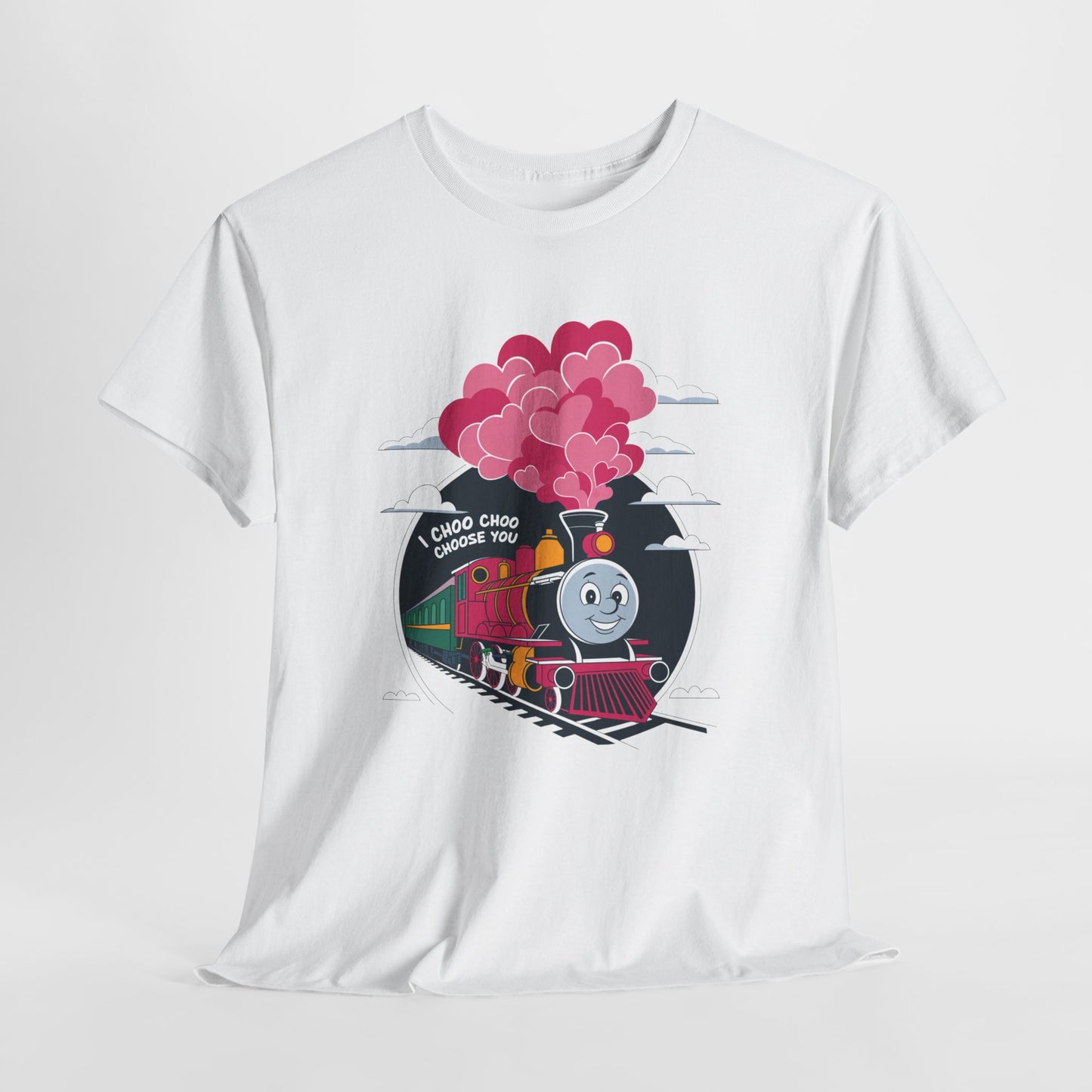 I Choo Choo Choose You Shirt, Cute Train Valentine Tee, Funny Love Graphic TShirt, Romantic Gift For Him Her, Valentine Pun Shir