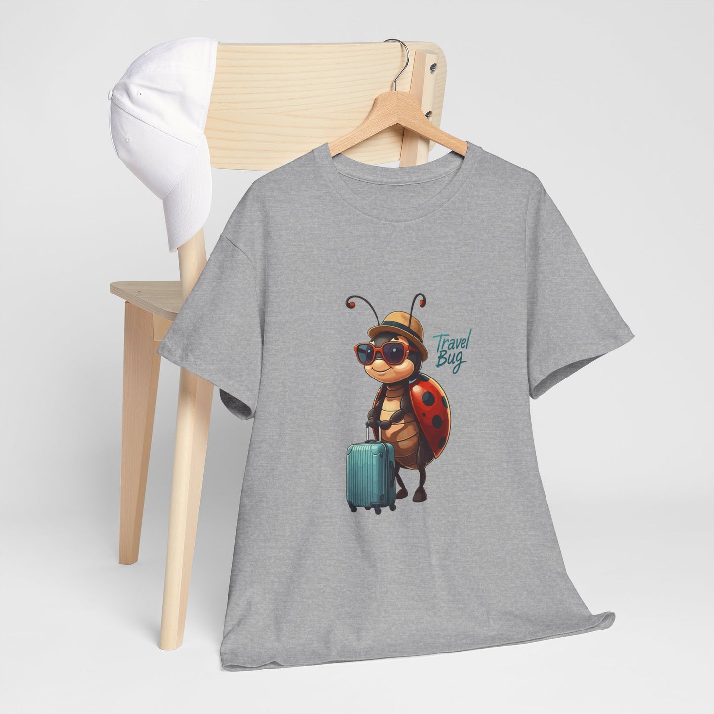 Travel Bug T-Shirt – Cute Ladybug Travel Tee | Funny Wanderlust Shirt for Travel Lovers | Unisex Graphic Tee Gift for Adventurers