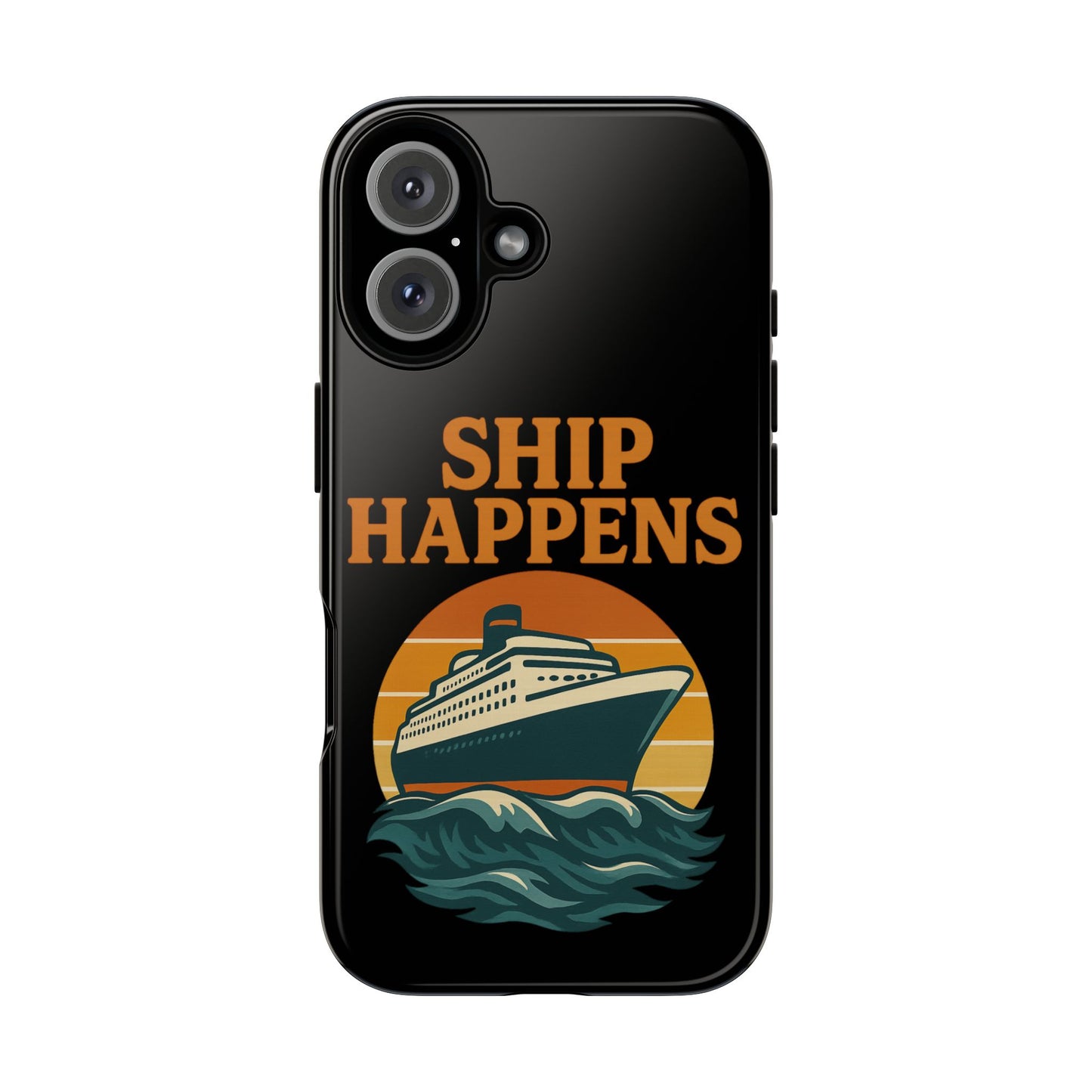 iPhone Case Ship Happens Sunset Cruise Case Gift for Travel Lovers Nautical Phone Case Cruise Accessory