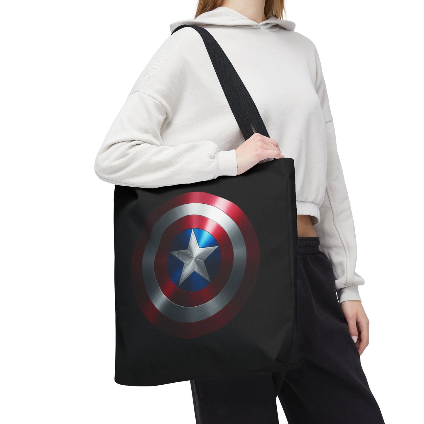Heroic Shield Tote Bag - Stylish Marvel-Inspired Carryall for Fans