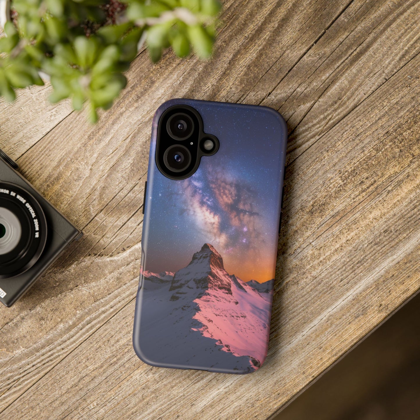 iPhone Case Mountain Top and Milky Way Nature Phone Case Unique Gift