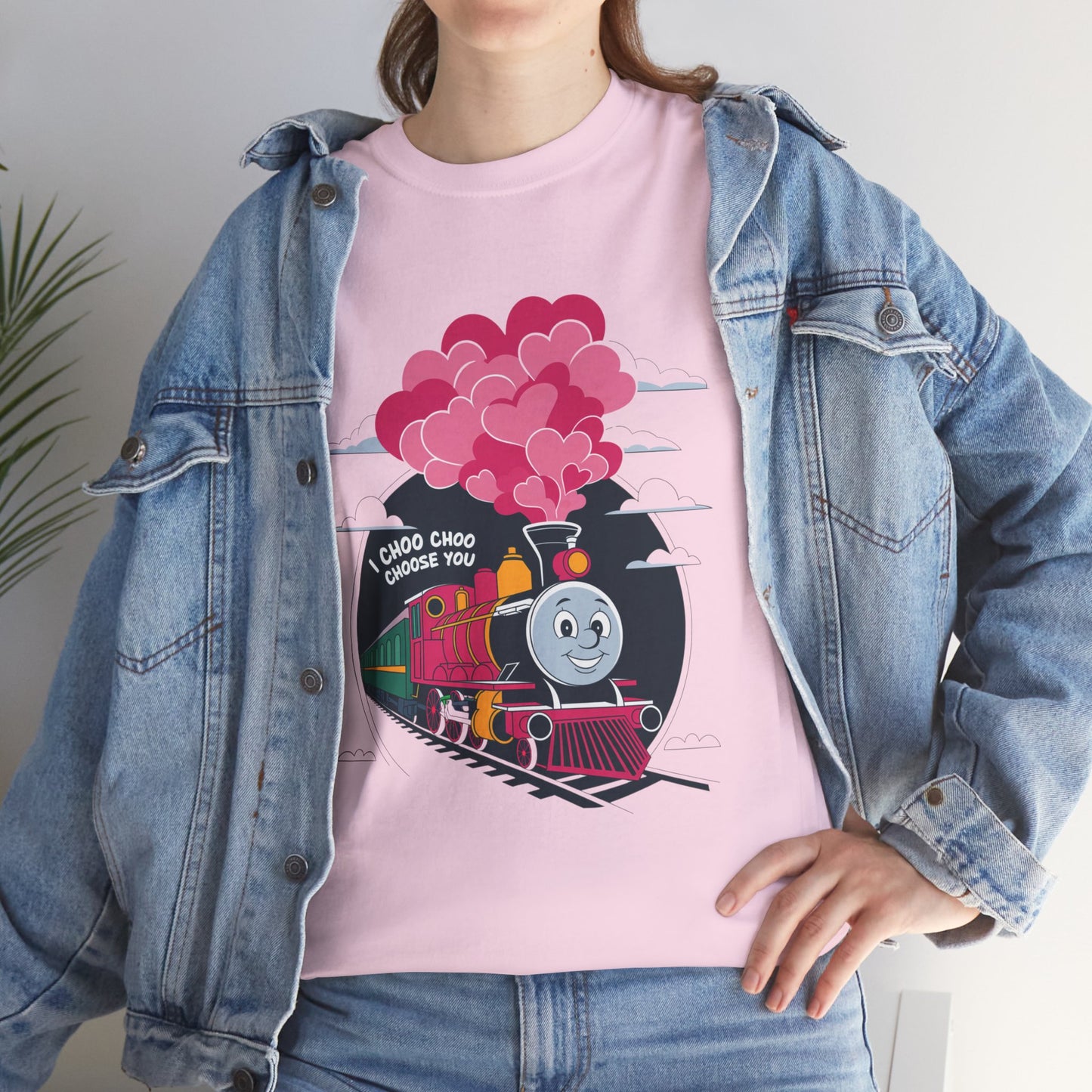 I Choo Choo Choose You Shirt, Cute Train Valentine Tee, Funny Love Graphic TShirt, Romantic Gift For Him Her, Valentine Pun Shir