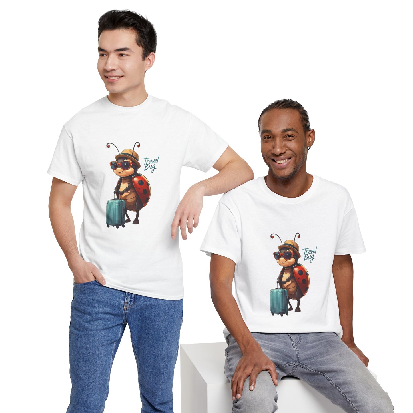 Travel Bug T-Shirt – Cute Ladybug Travel Tee | Funny Wanderlust Shirt for Travel Lovers | Unisex Graphic Tee Gift for Adventurers