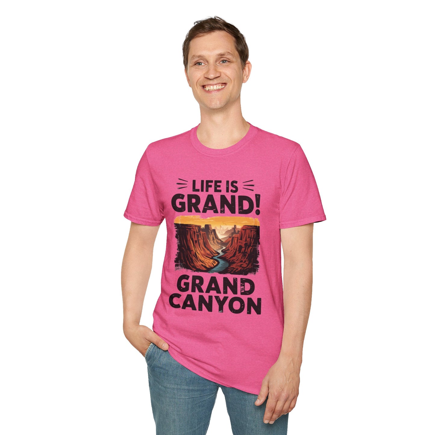 Life is Grand T-Shirt – Grand Canyon Graphic Tee | Funny National Park Shirt | Arizona Souvenir | Unisex Hiking Travel Gift Tee