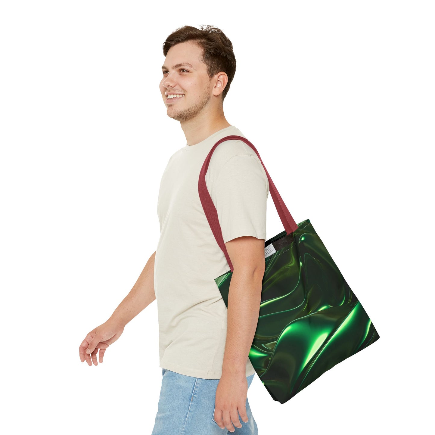 Green Metallic Tote Bag