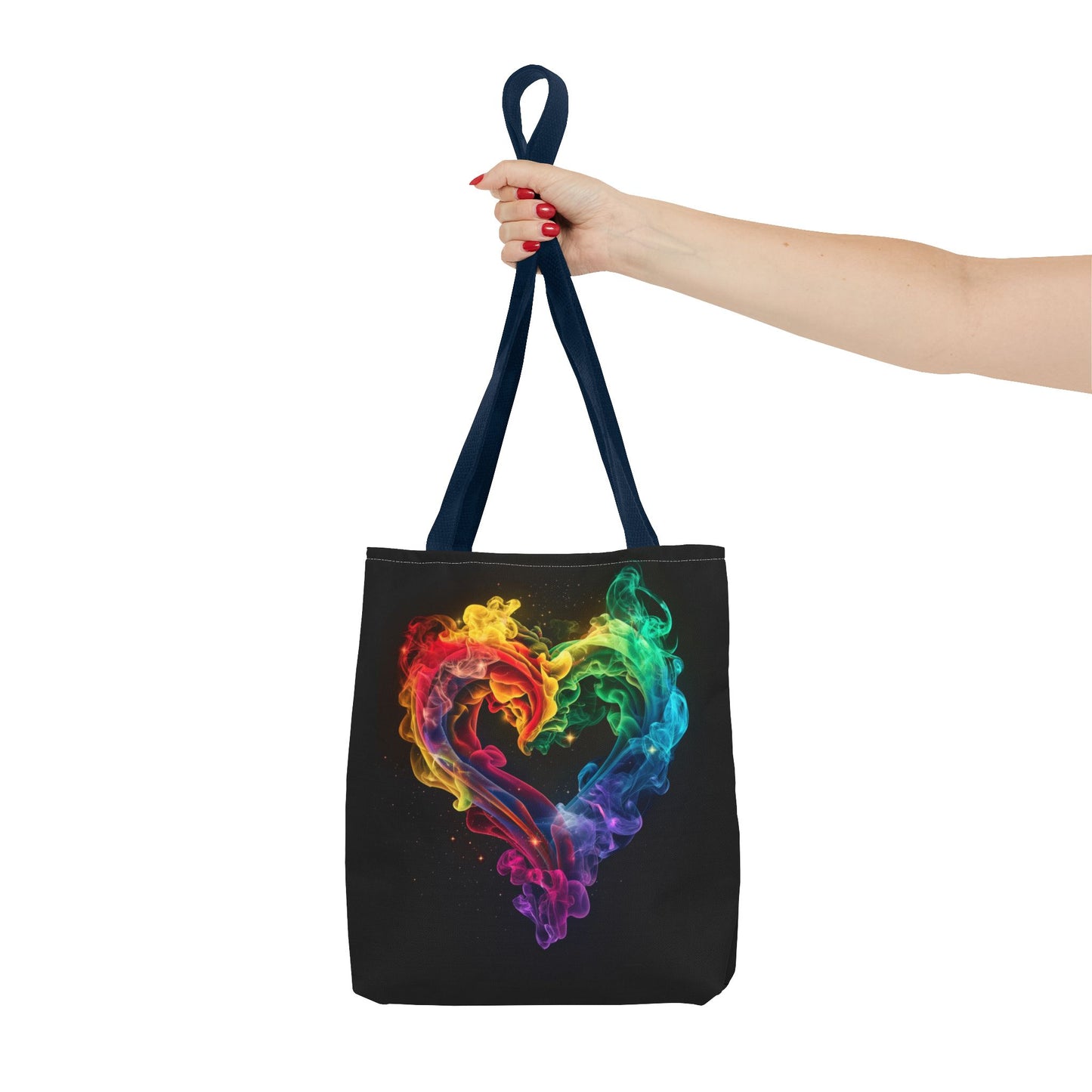 Colorful Smoke Heart Tote