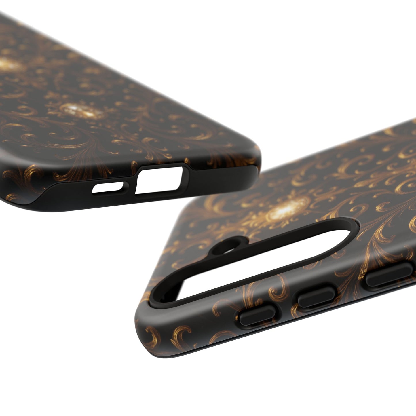 Luxury Baroque Samsung Case – Elegant Gold Ornate Floral Phone Cover for Galaxy