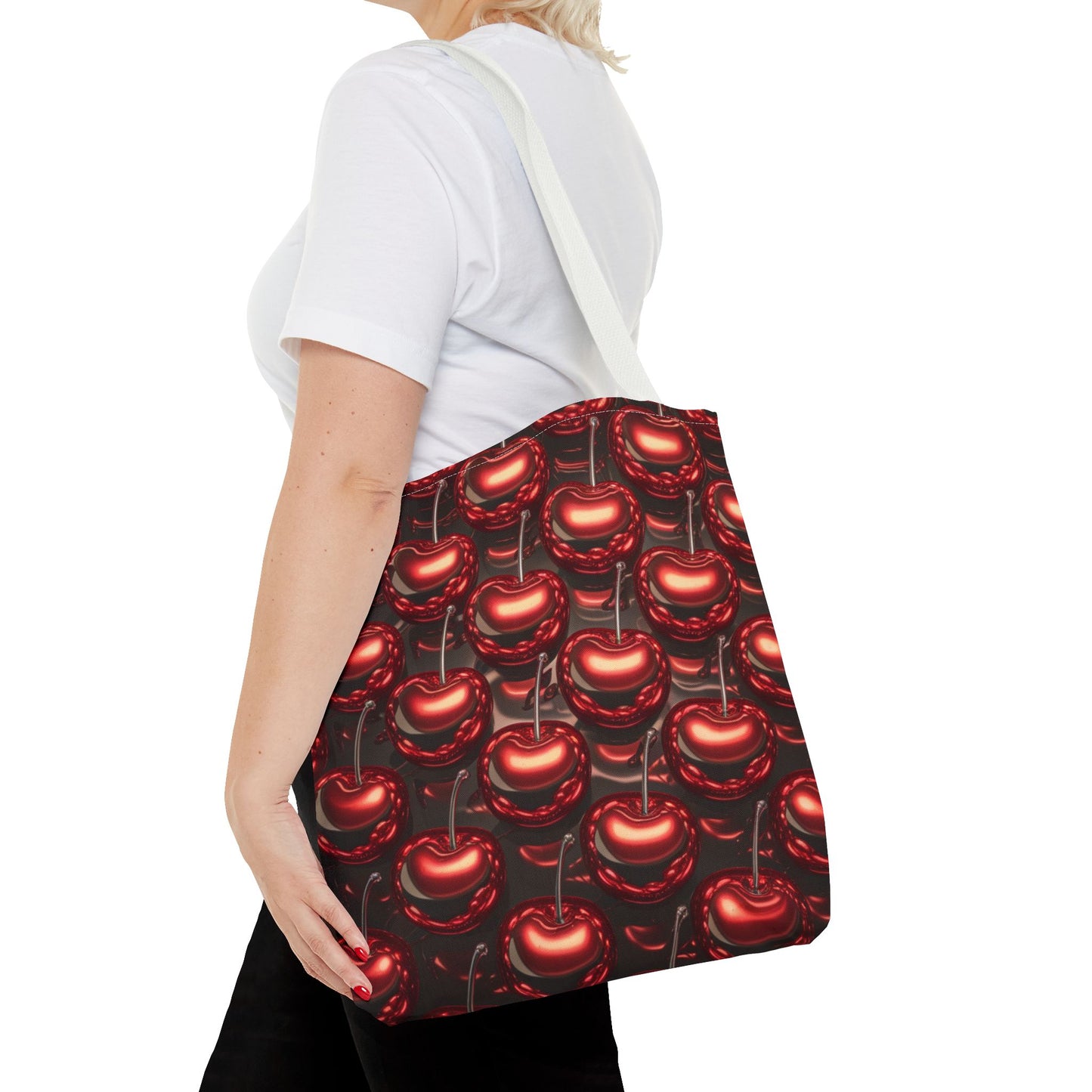 Cherry Tile Tote Bag