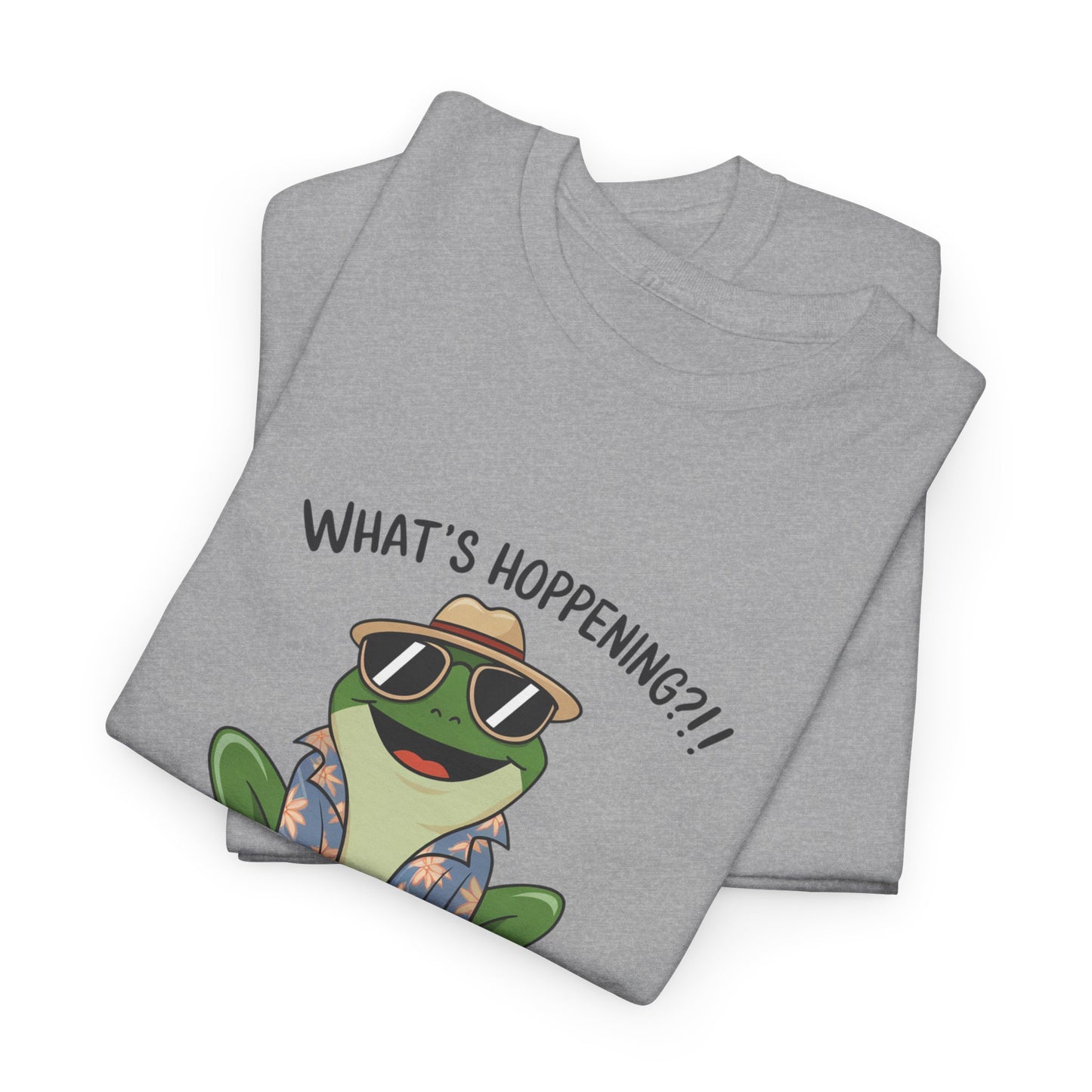 Funny Frog Shirt | What’s Hoppening T-Shirt | Cool Frog Graphic Tee | Amphibian Dad Joke Shirt | Cottagecore Animal Lover Gift