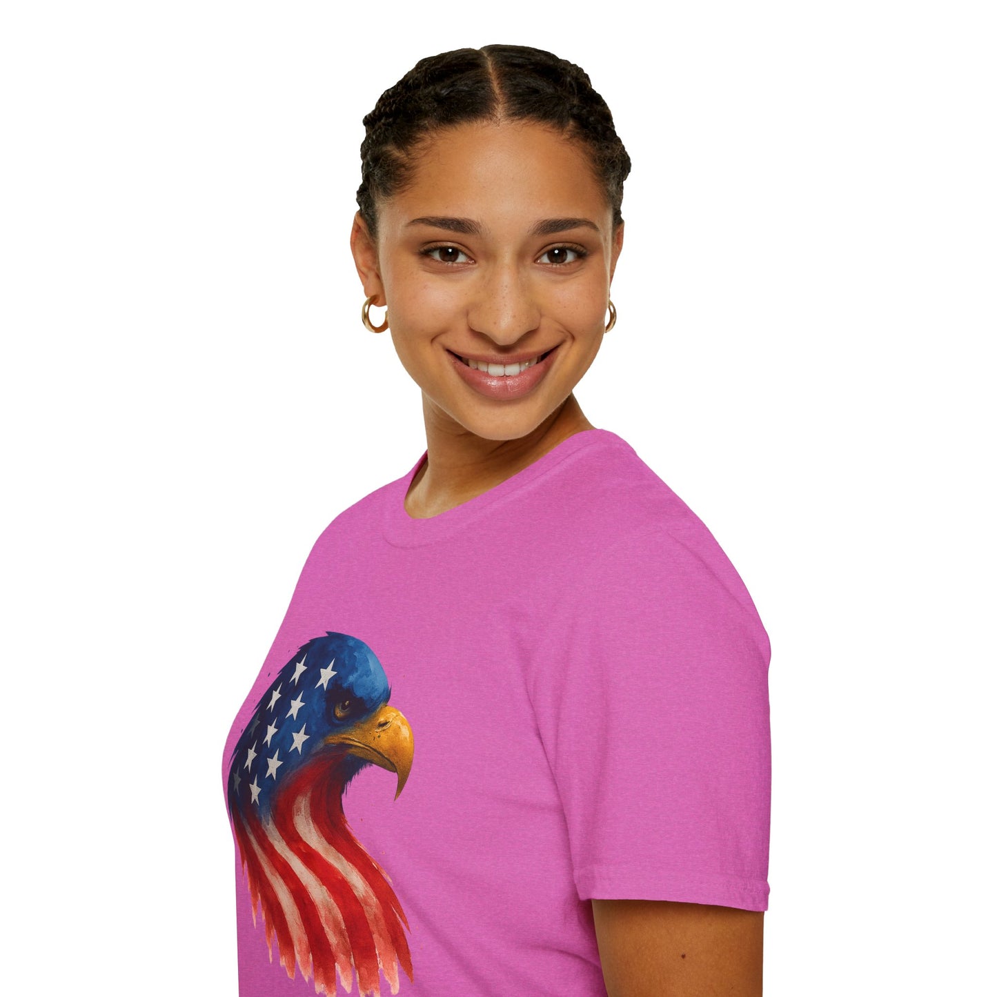 American Flag Eagle Shirt - 4th of July Patriotic Tee - USA Freedom T-Shirt - Independence Day Shirt - Bald Eagle Graphic Tee