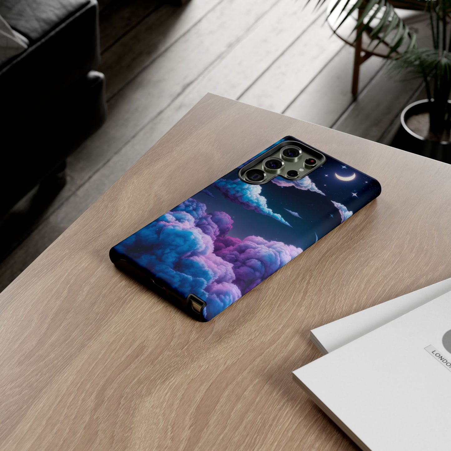 Dreamy Clouds & Moon Tough Samsung Galaxy Case