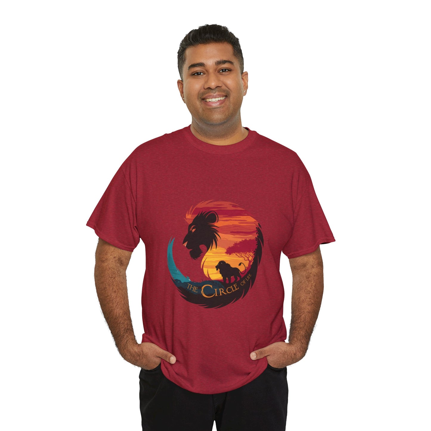 The Circle of Life Lion Shirt – Sunset Safari Wildlife Graphic Tee – Inspirational Nature T-Shirt for Animal Lovers & Adventure Fans