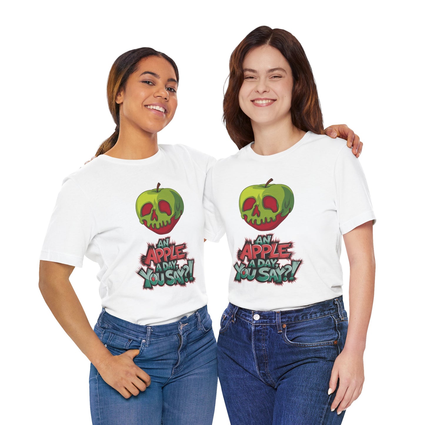 Funny Apple Skull Shirt – An Apple A Day You Say? – Grunge Fruit Tee – Y2K Nostalgia T‑Shirt – Gift for Fruit Lovers