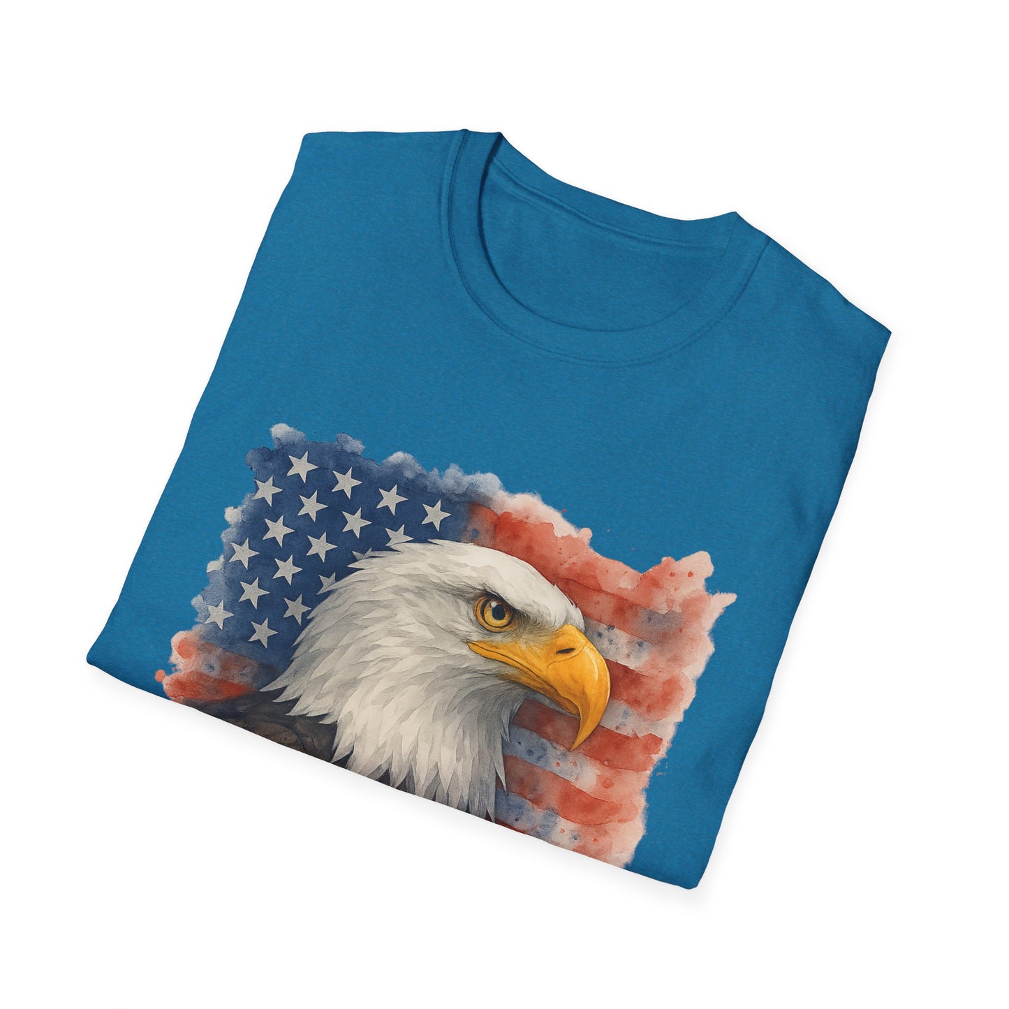 American Eagle & Flag T‑Shirt | Patriotic Graphic Tee | Bald Eagle USA Shirt | 4th of July Tee | Independence Day Apparel