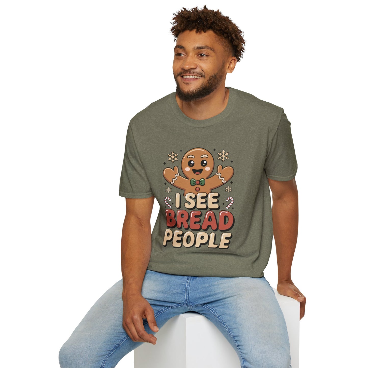 I See Bread People Shirt, Gingerbread Man Christmas Tee, Funny Holiday Baking Shirt, Cute Gingerbread Cookie TShirt, Xmas Humor Shirt, Food Pun Tee