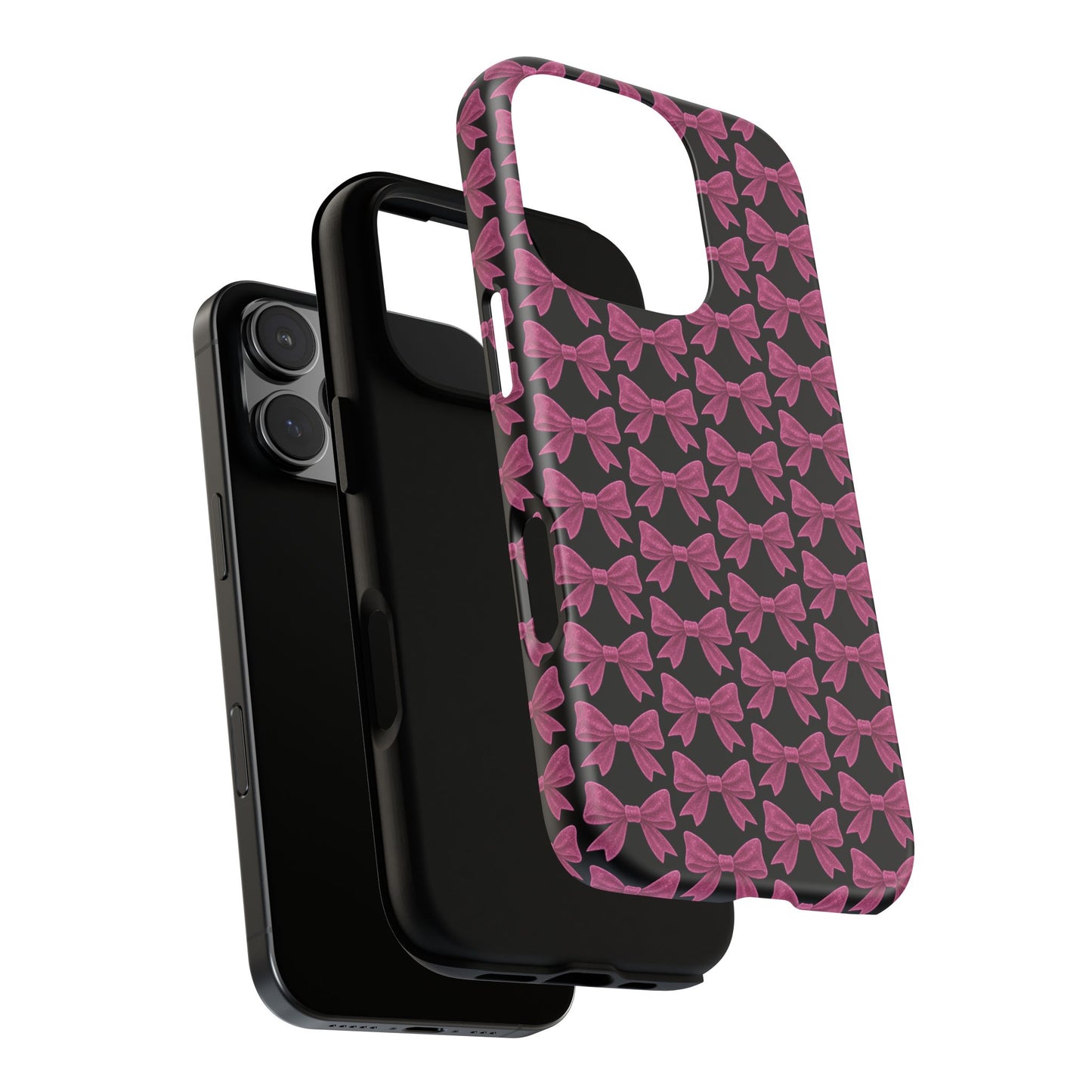 Pink Bow iPhone Case Coquette Aesthetic Phone Cover Glossy Y2K Girly Case Soft Girl Tech Accessory Cute iPhone Gift for Her