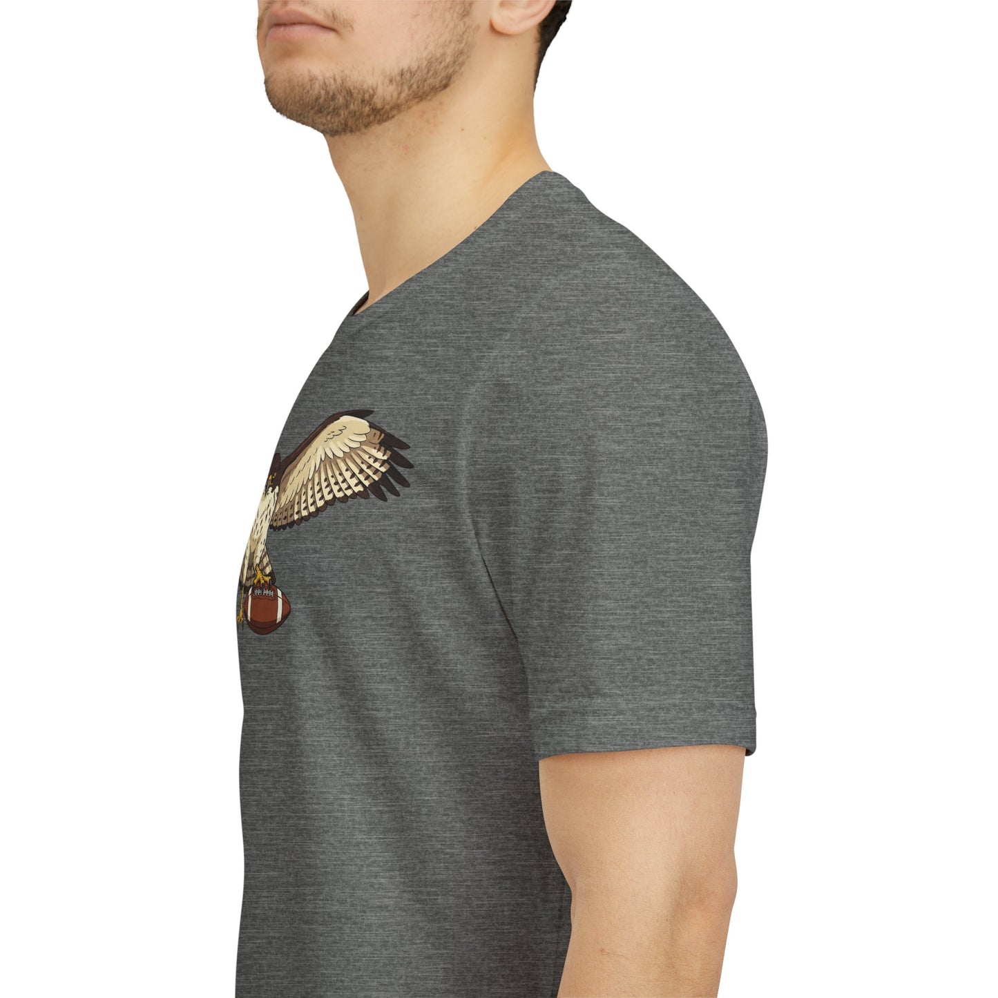 Hawk Football Shirt, Hawk Holding Football T Shirt, Football Mascot Tee, Bird Of Prey Shirt, Sports Fan Gift, Game Day Hawk Tee