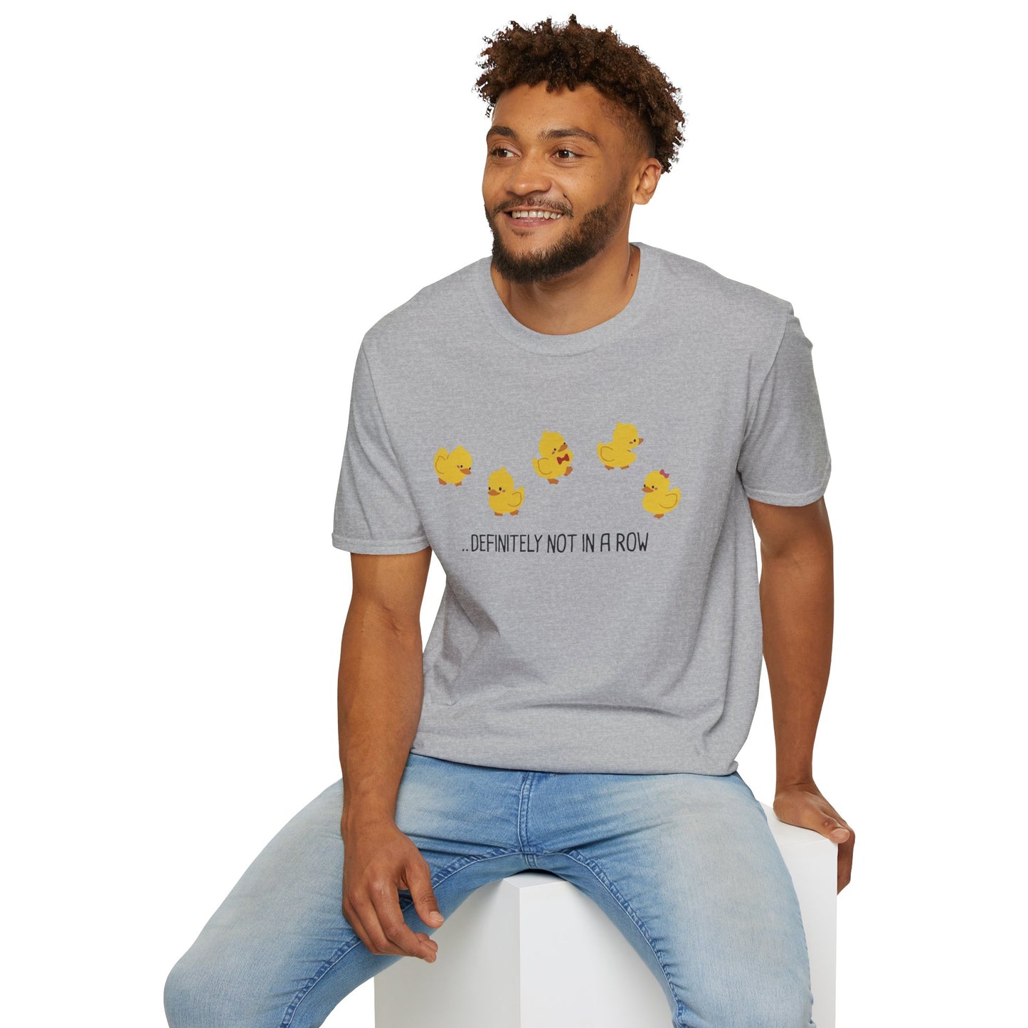 Funny “Definitely Not in a Row” Ducks Shirt, Cute Humor T-Shirt, Relatable Tee for Women & Men, Great Gift for Moms, Teachers, or Friends