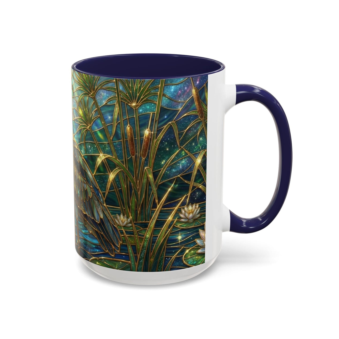 Shoebill Stork Mug, Stained Glass Bird Art, Prehistoric Animal Gift, Swamp Nature Coffee Cup, Galaxy Night, Ornithology Lover Present