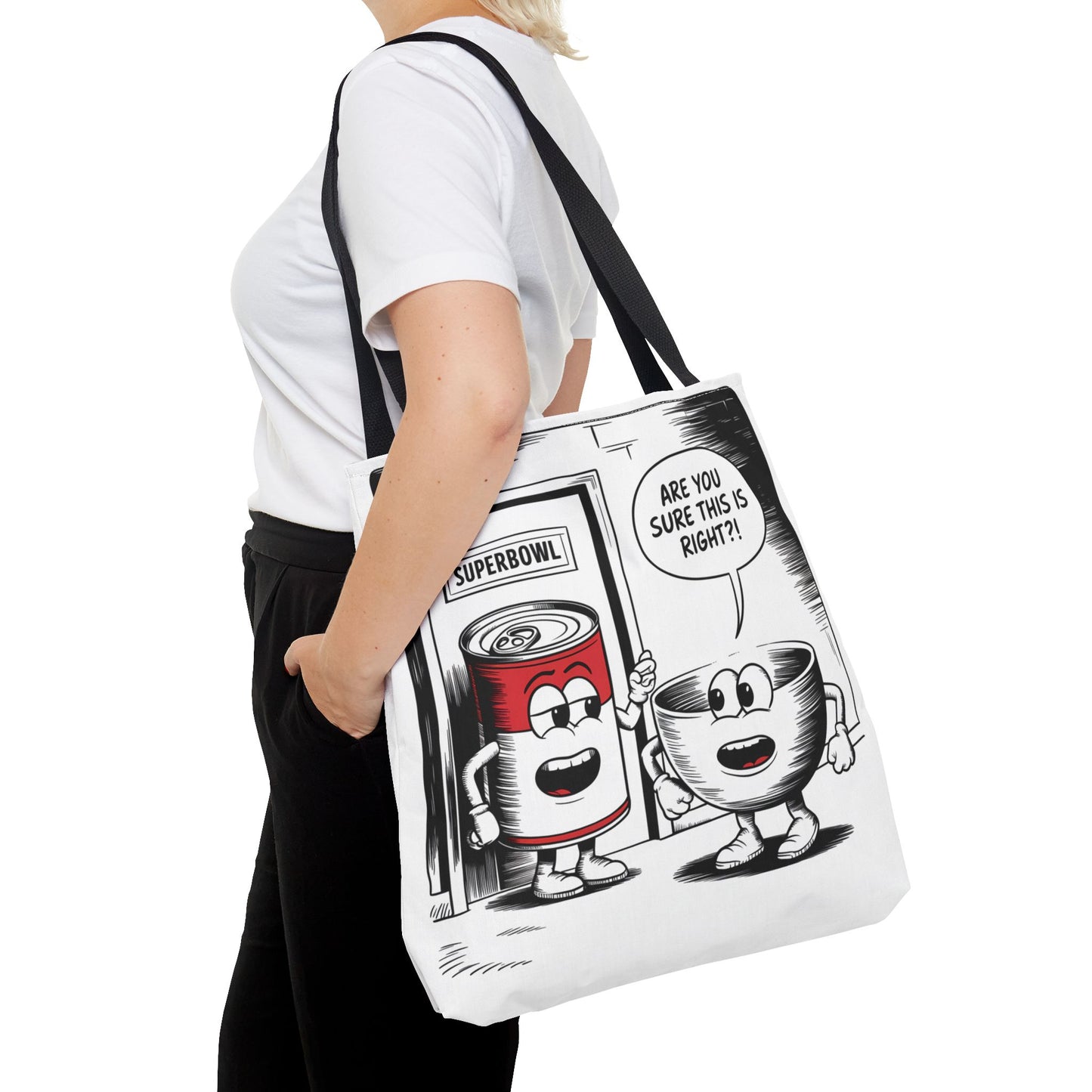 Tote Bag - Comic Superbowl Soup Design