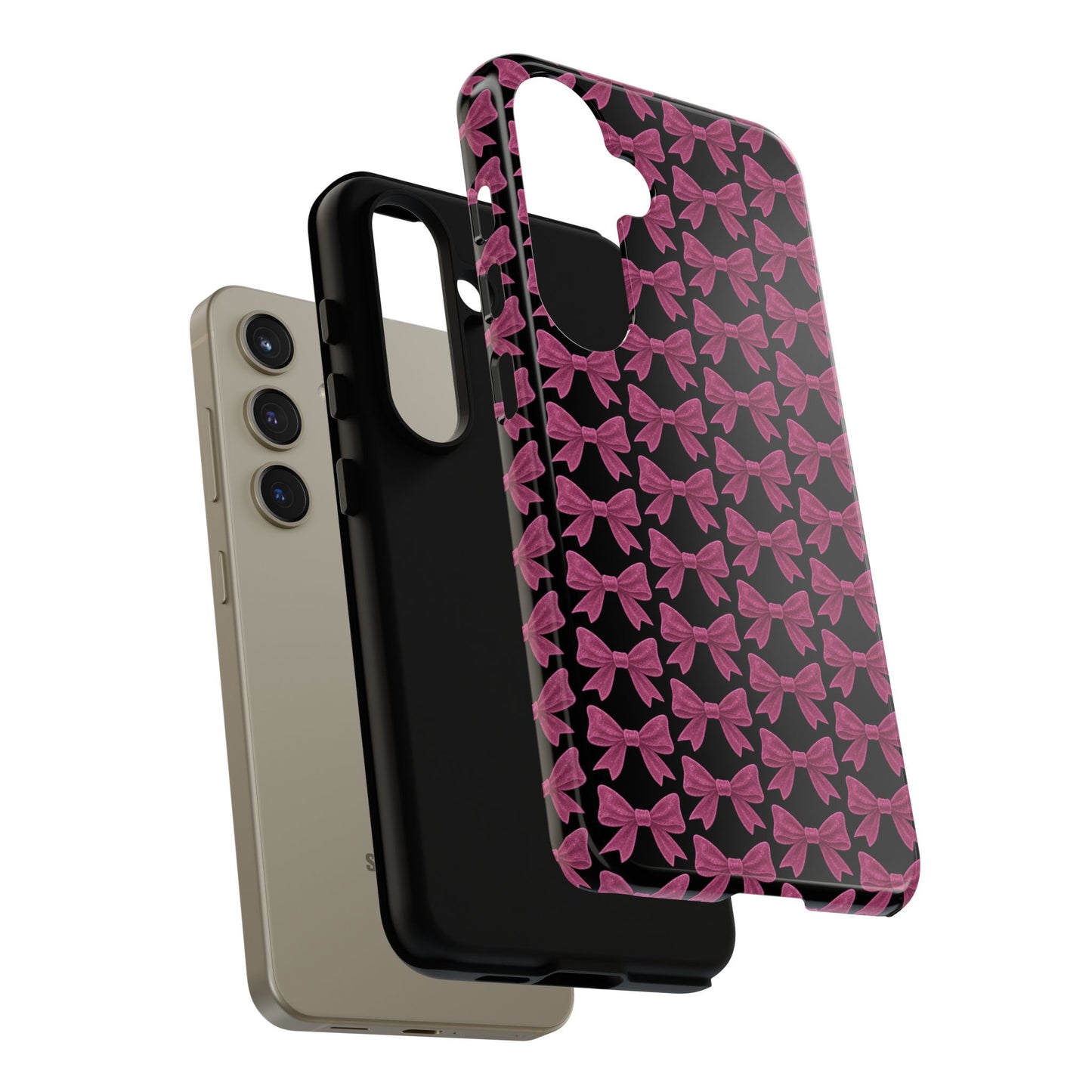 Pink Bow Samsung Case Coquette Aesthetic Phone Cover Cute Girly Phone Case Glossy Y2K Accessory Kawaii Samsung Case Gift